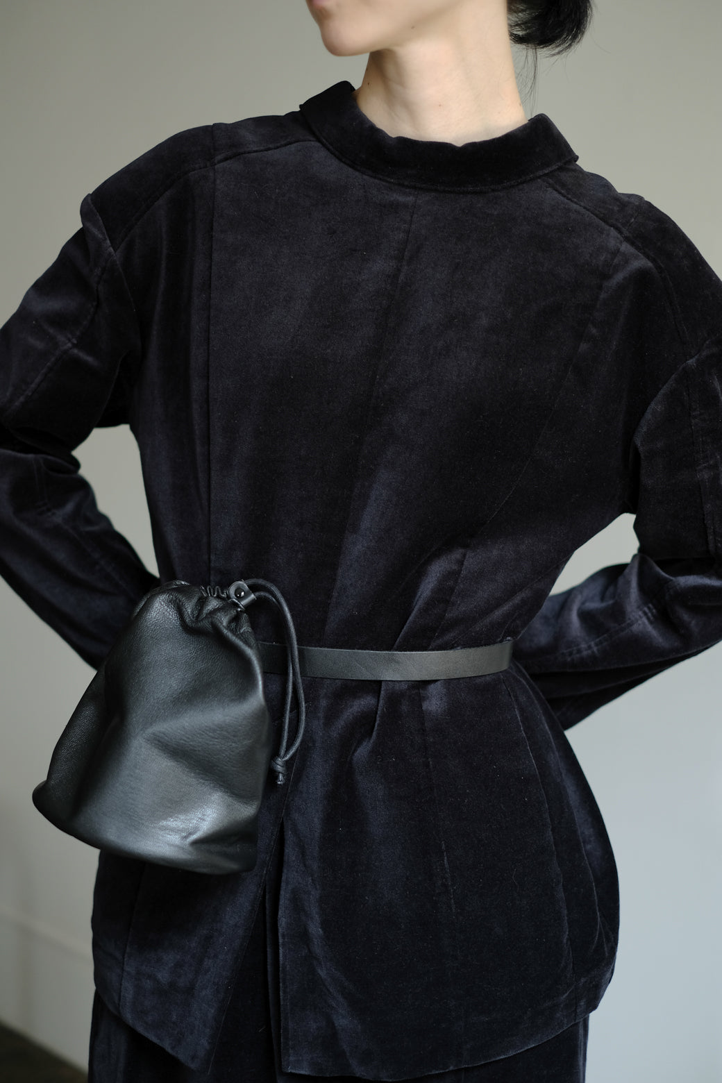 Linen Cotton Velvet 2way Shirt Jacket  (ls24311T)