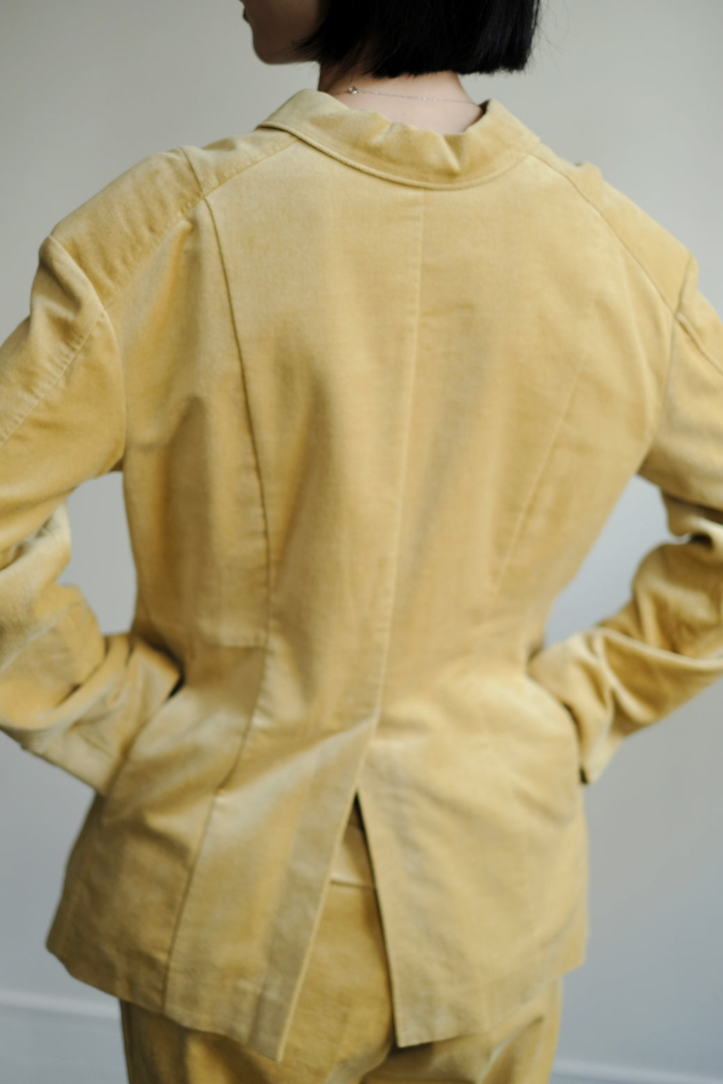 Linen Cotton Velvet 2way Shirt Jacket  (ls24311T)