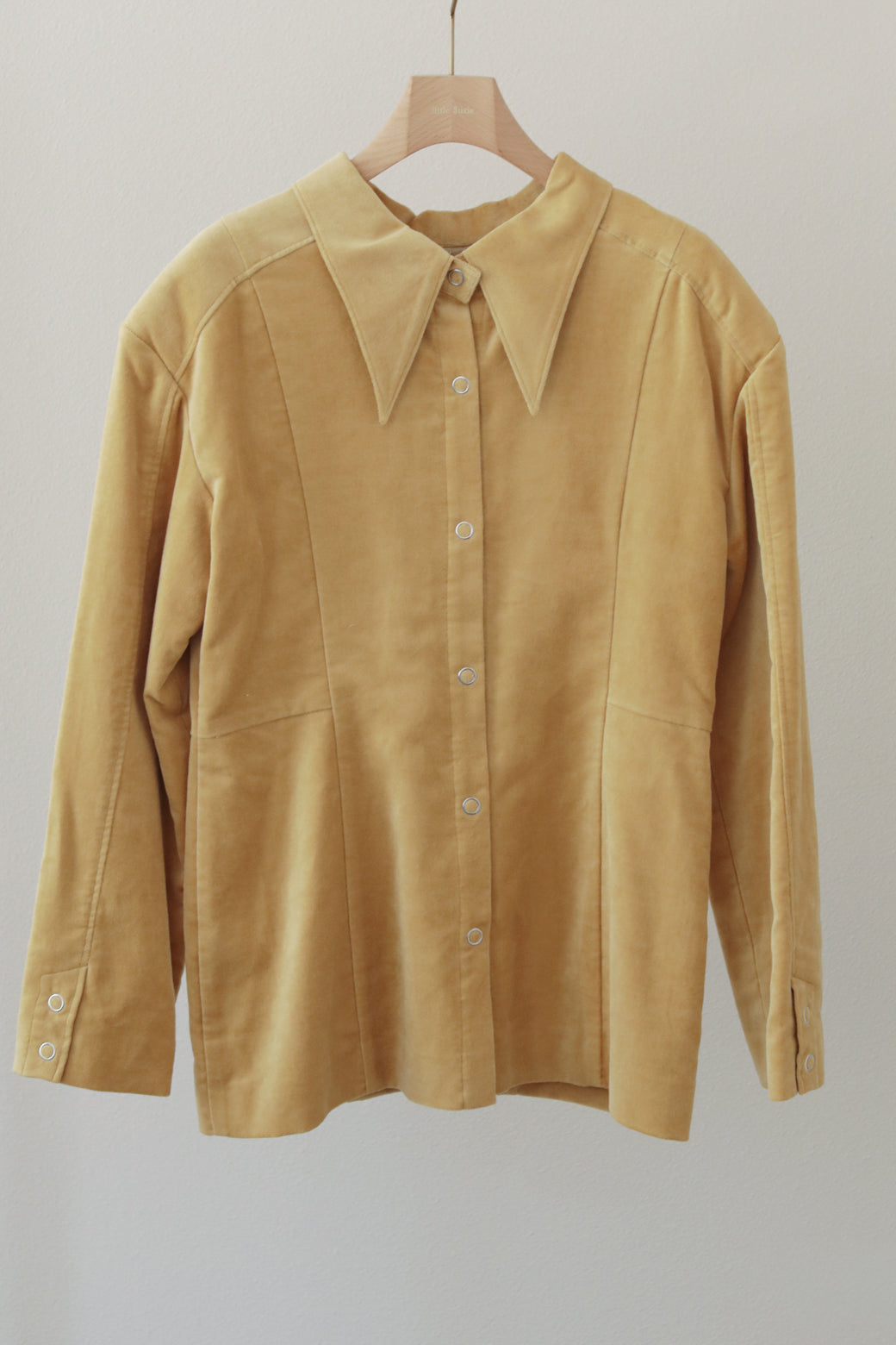 Linen Cotton Velvet 2way Shirt Jacket  (ls24311T)