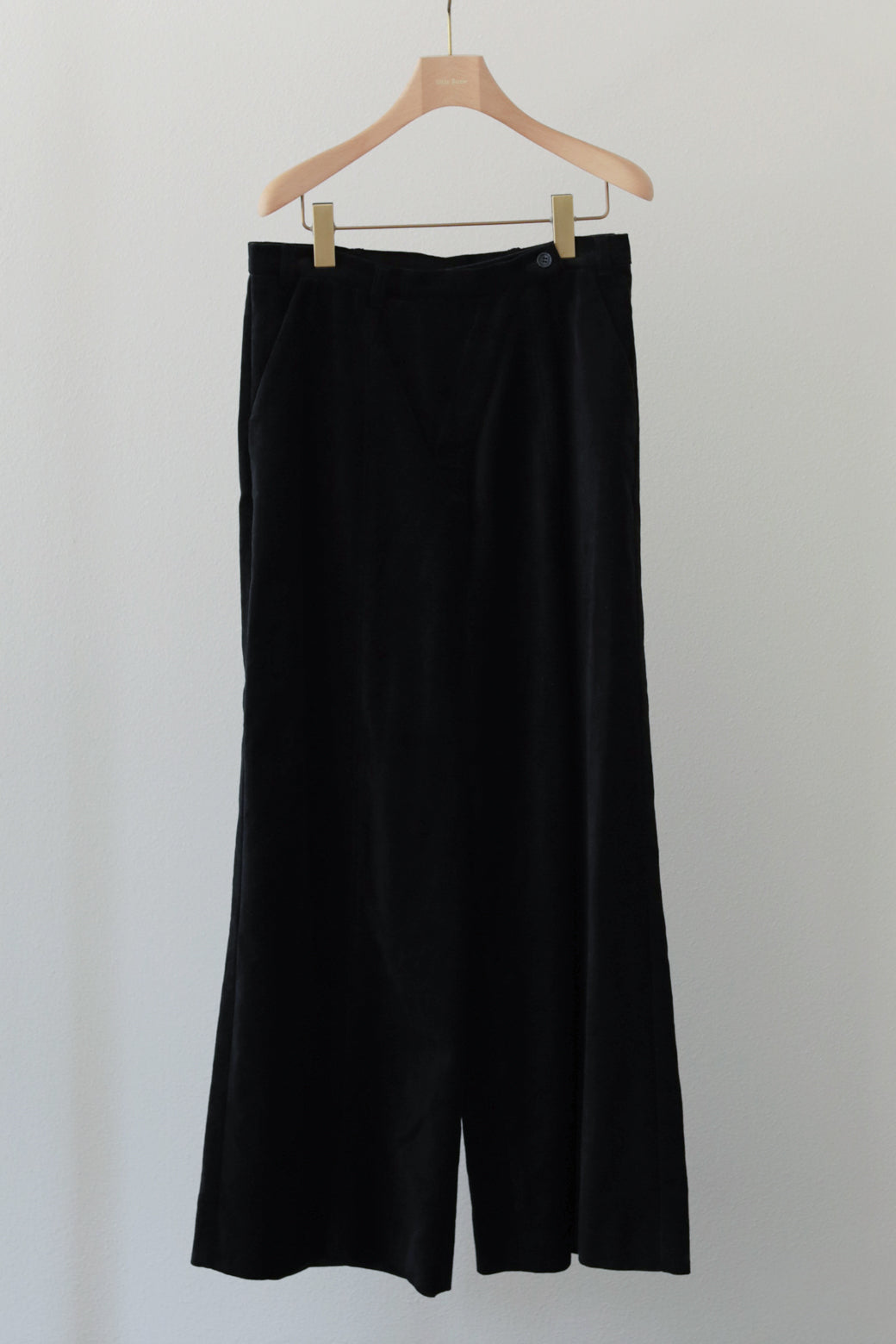 Linen Cotton Velvet Uneven Front Pants (ls24312P)