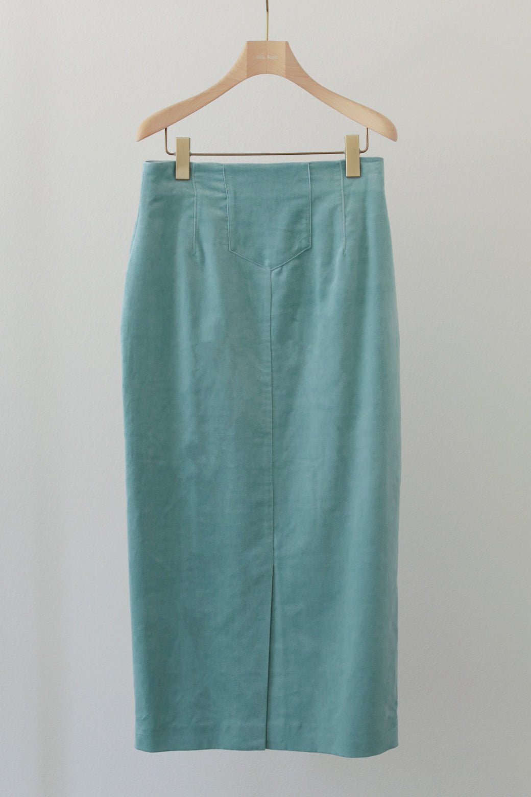 Linen Cotton Velvet Zip Fly Skirt (ls24313S)