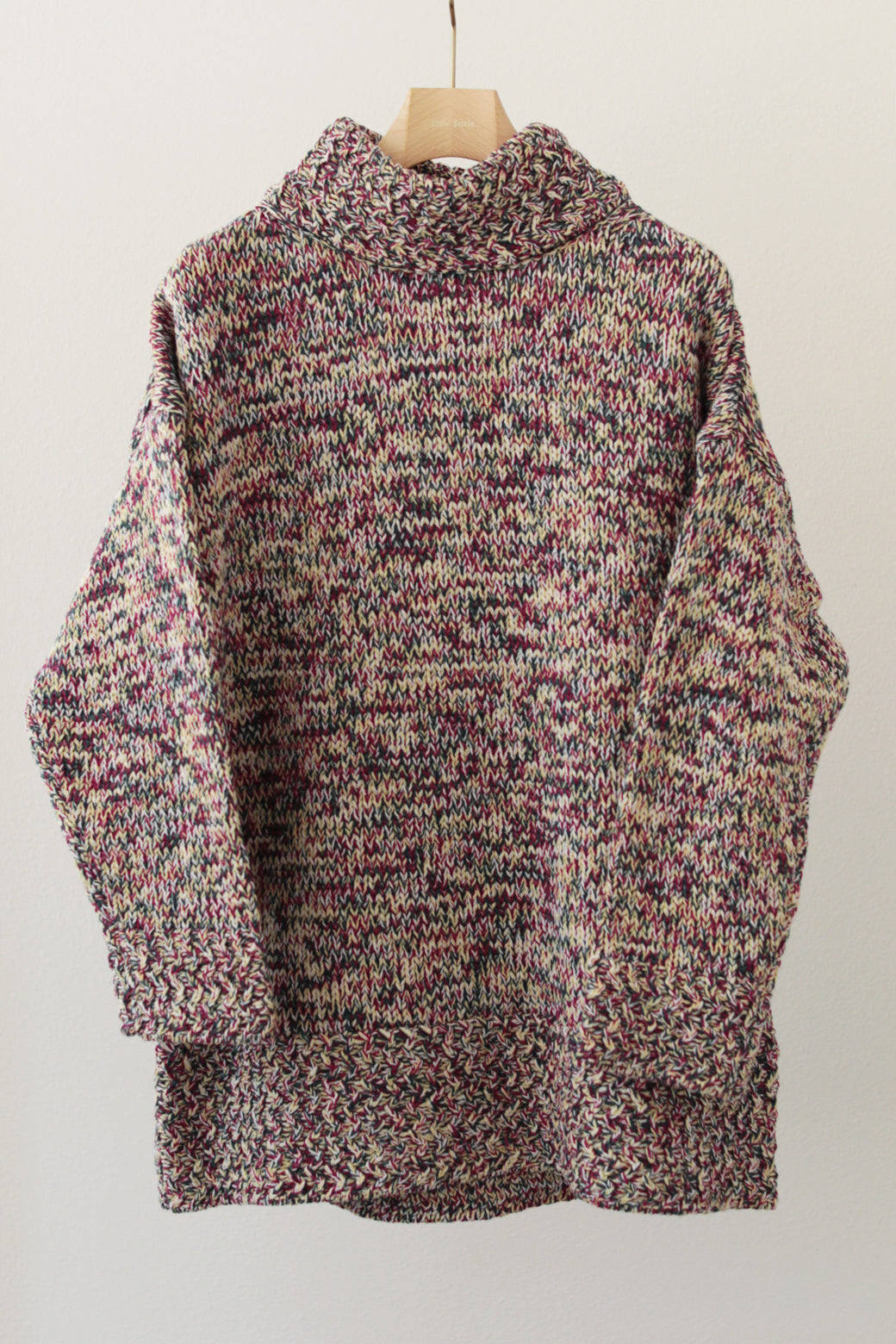 Mix Color Hi-neck Loose Knit (ls24338K)