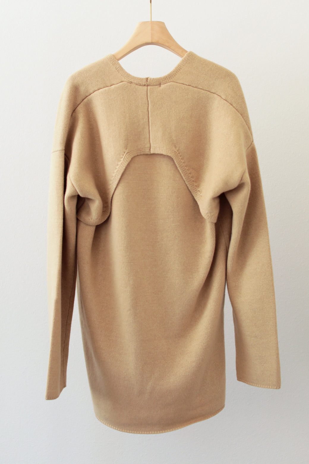 Italian Cash Wool Yoke Knit Tunic (ls24307K)