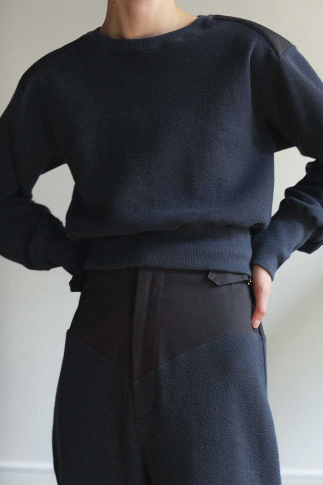 Organic cotton Switching Cropped P/O（ls21272T）