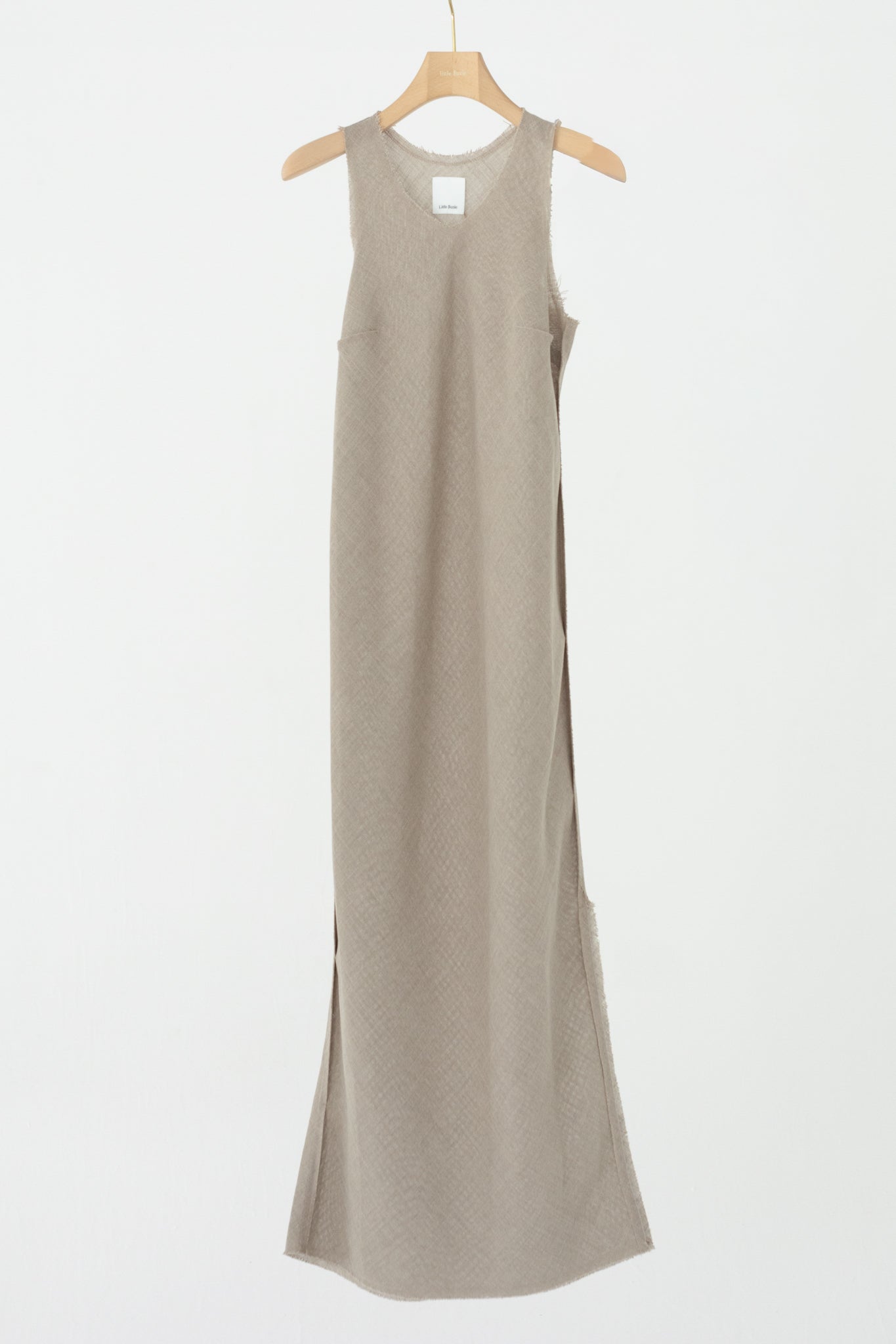 【展示会/後】Linen Like PL Unhemmed Dress (ls62592D) ¥37,400-