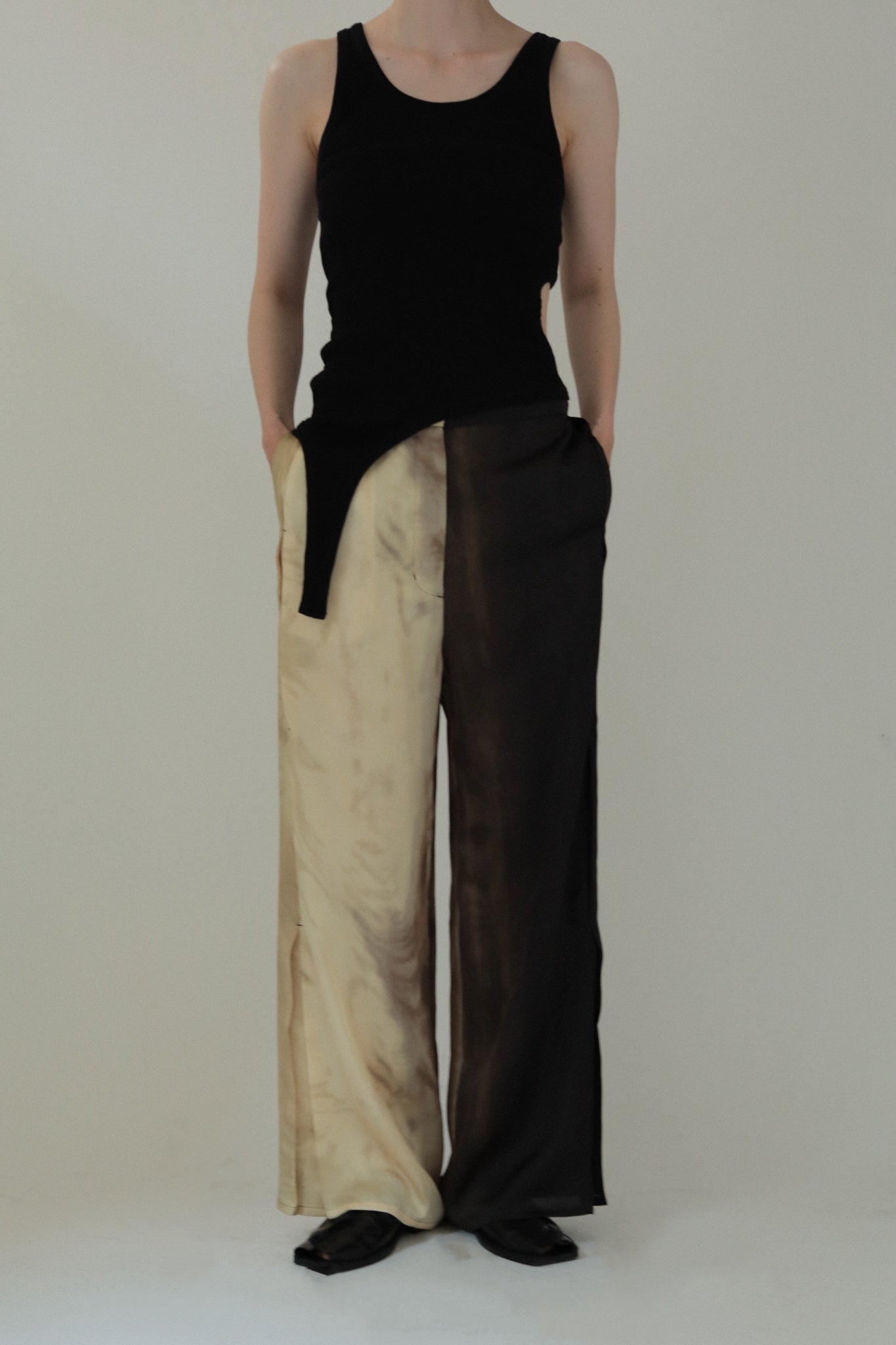Gradation Print Tucked Side Easy Pants（ls32369P）