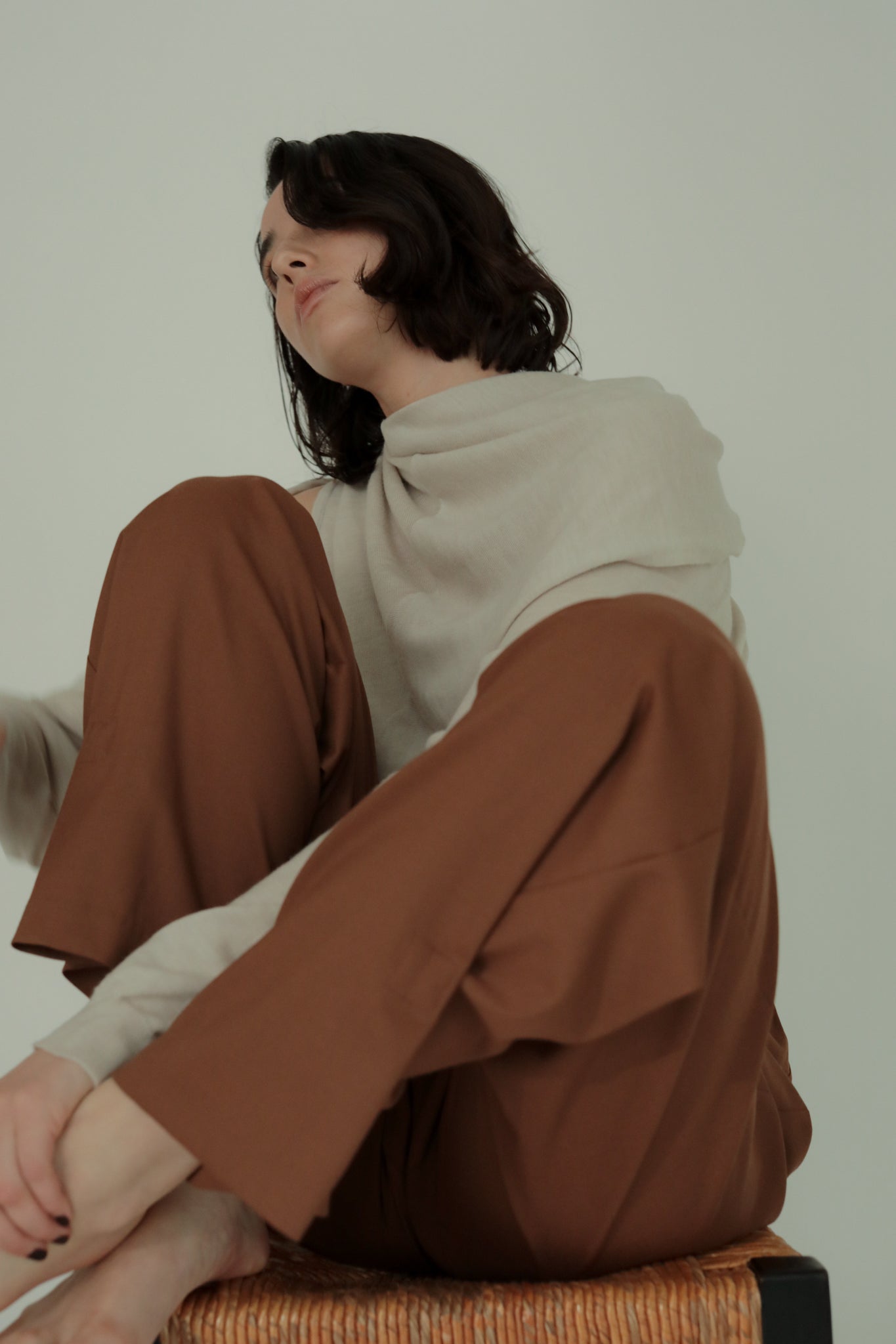 Wool Tropical 2Way Belted Trousers（ls34382P）