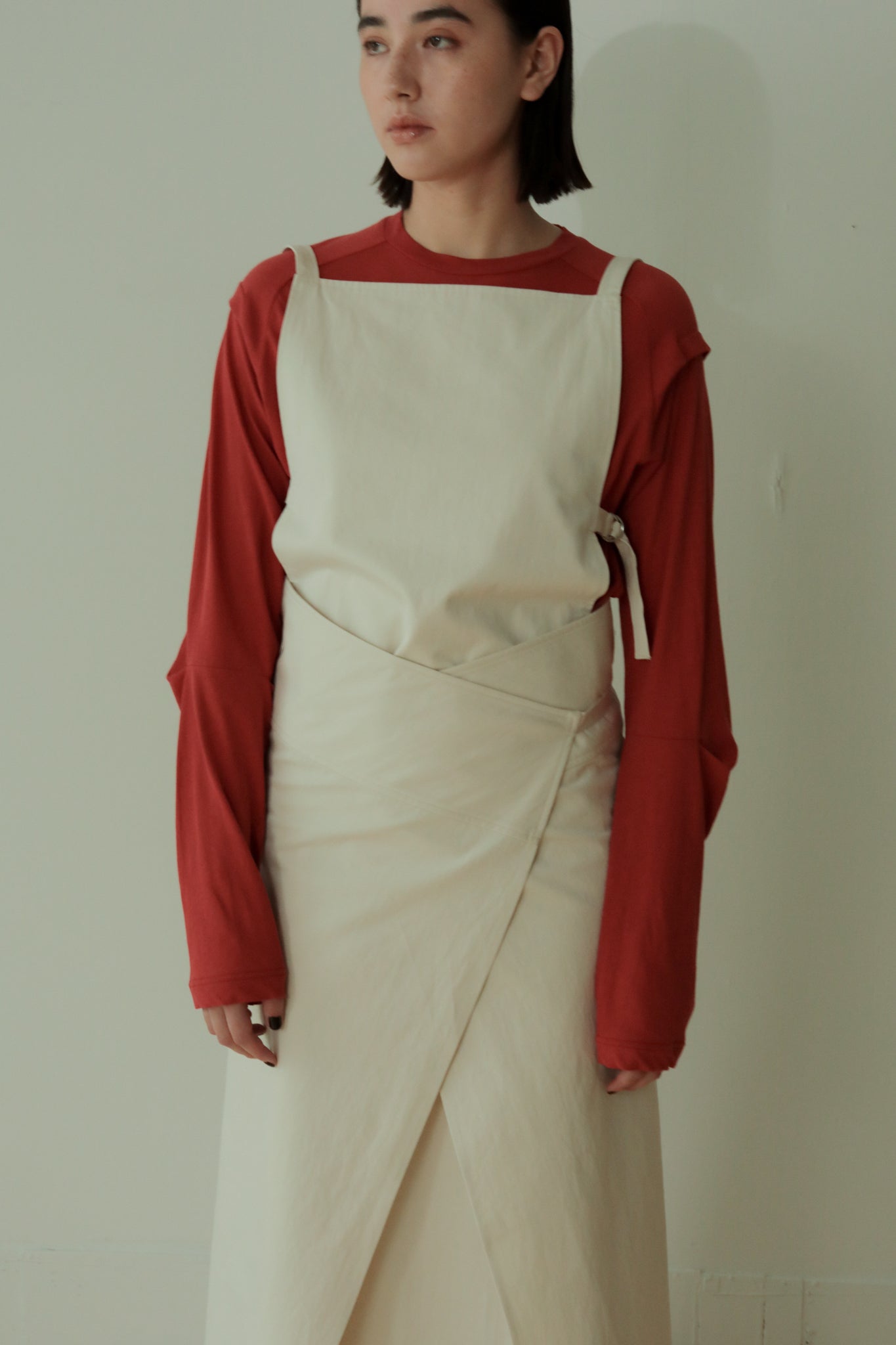 Cotton Twill Apron Dress（ls34405D）