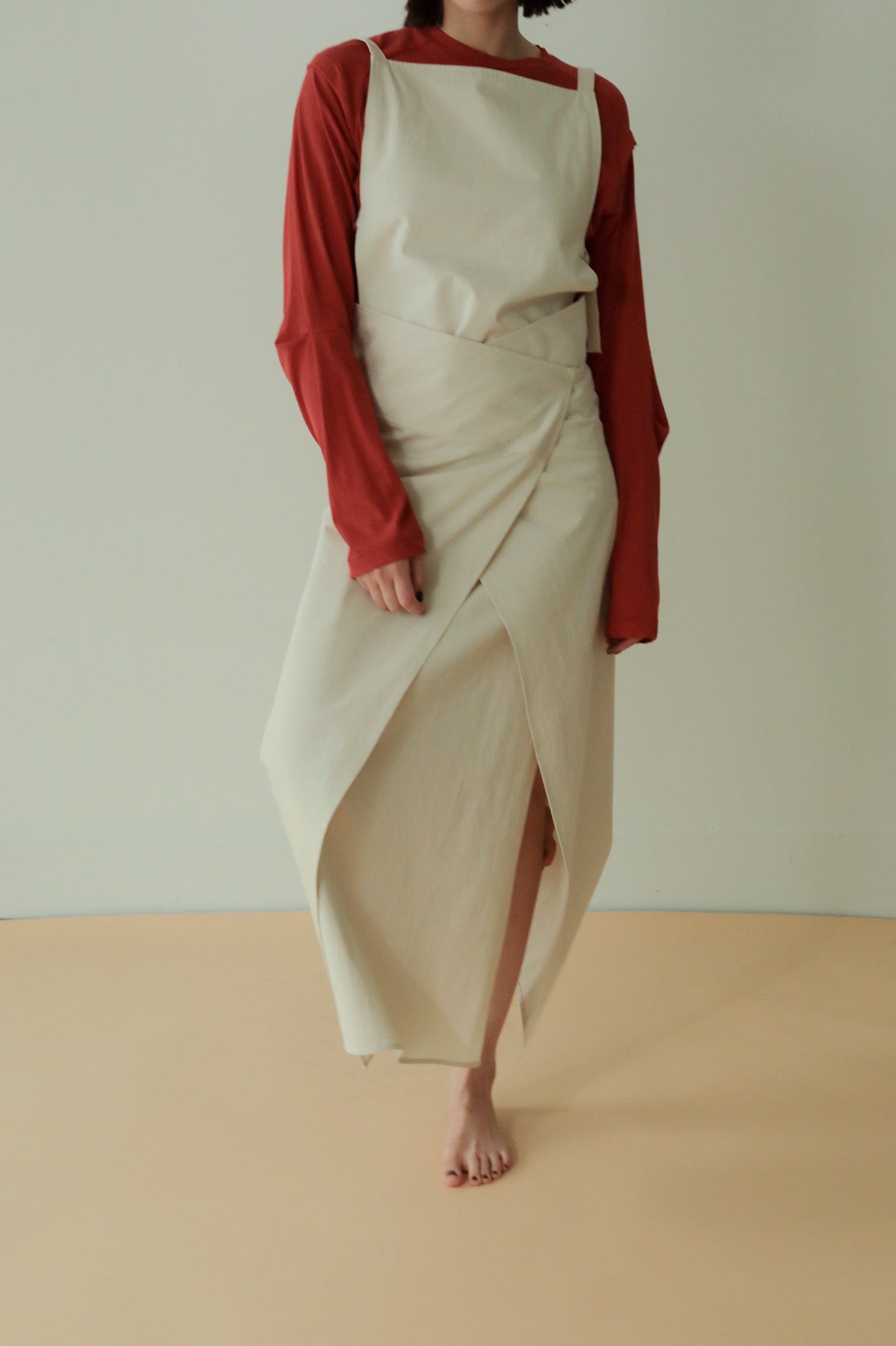 Cotton Twill Apron Dress（ls34405D）