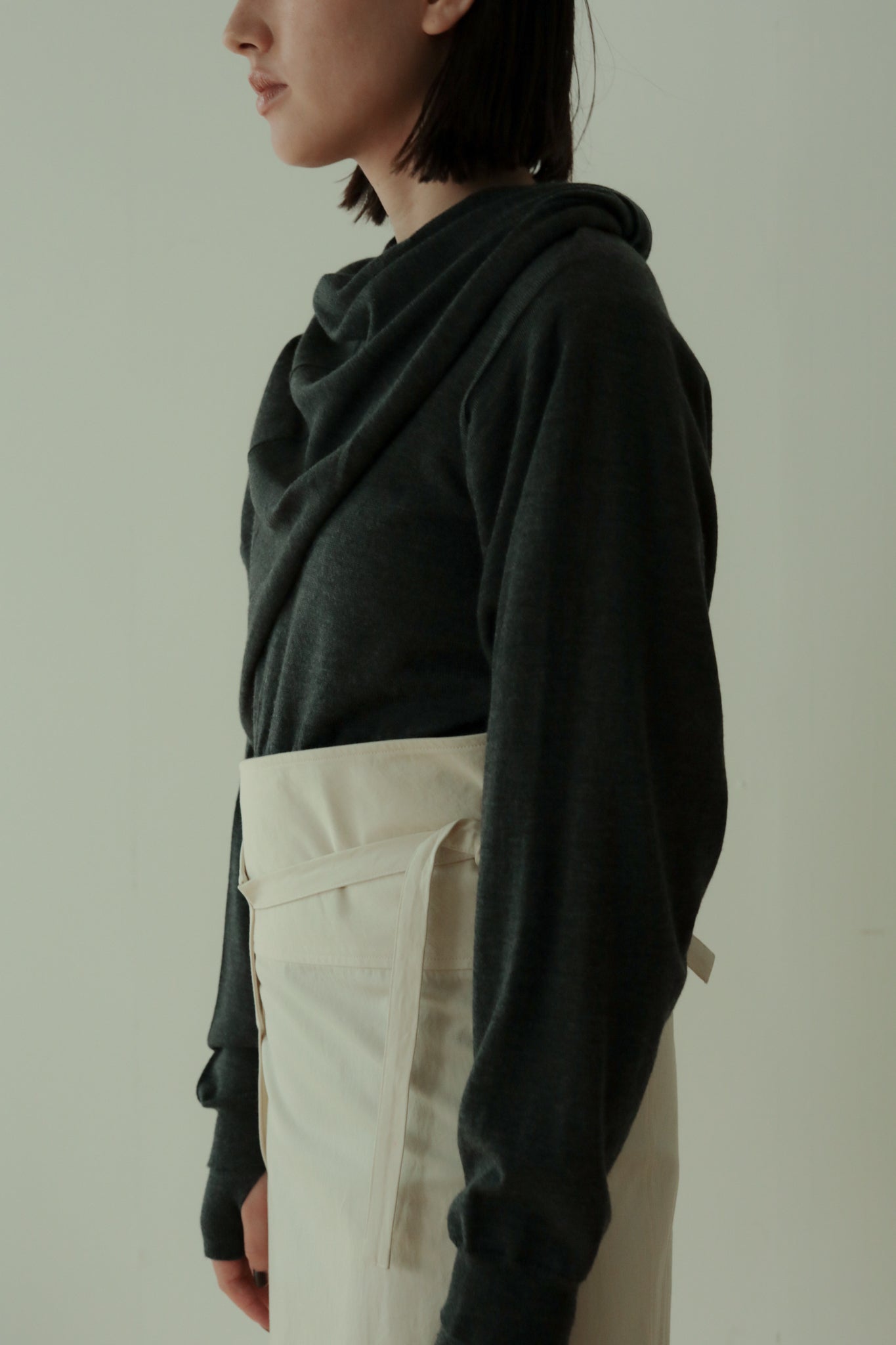 Extra Fine Merino Wool Sling Bolero（ls34395A）