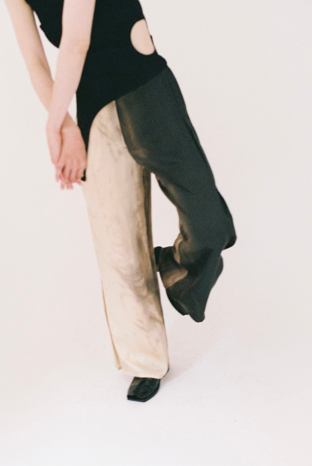 Gradation Print Tucked Side Easy Pants（ls32369P）
