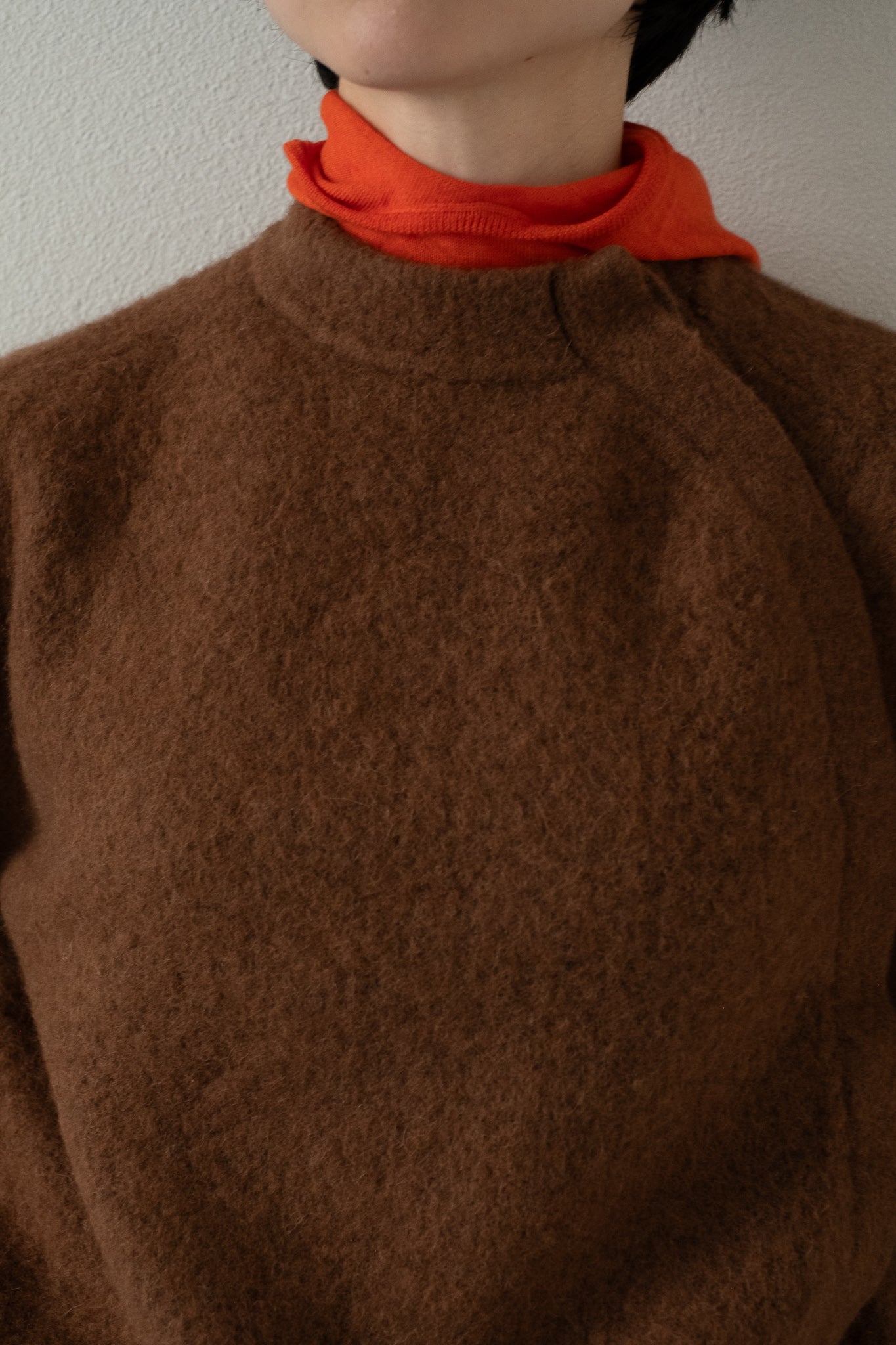 Raccoon Wool Mix Over Shoulder Knit（ls34400K）