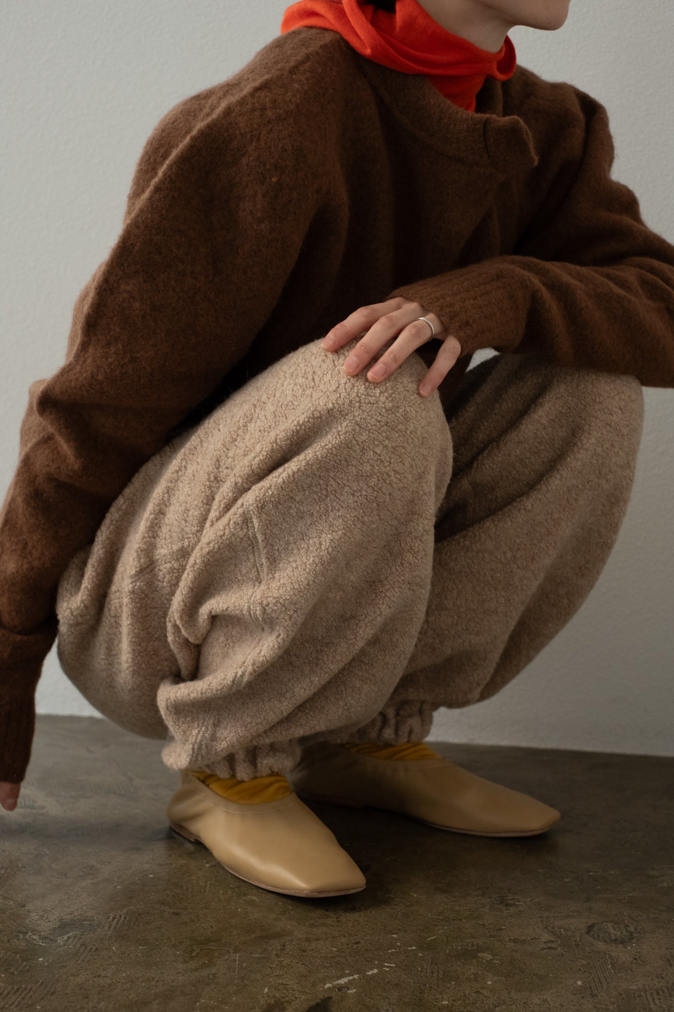 Raccoon Wool Mix Over Shoulder Knit（ls34400K）