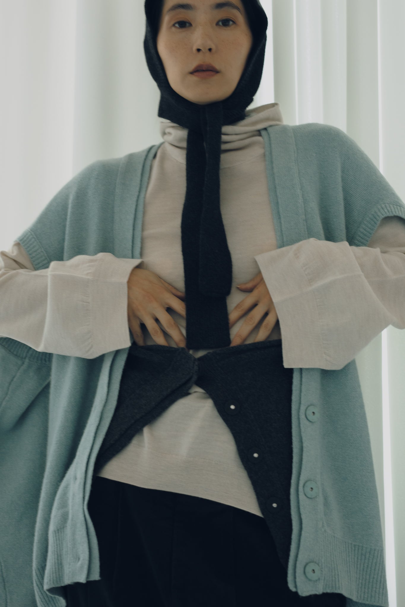 [Exhibition/Destination] Extra Fine Merino Wool Knit Tube (ls54543K)