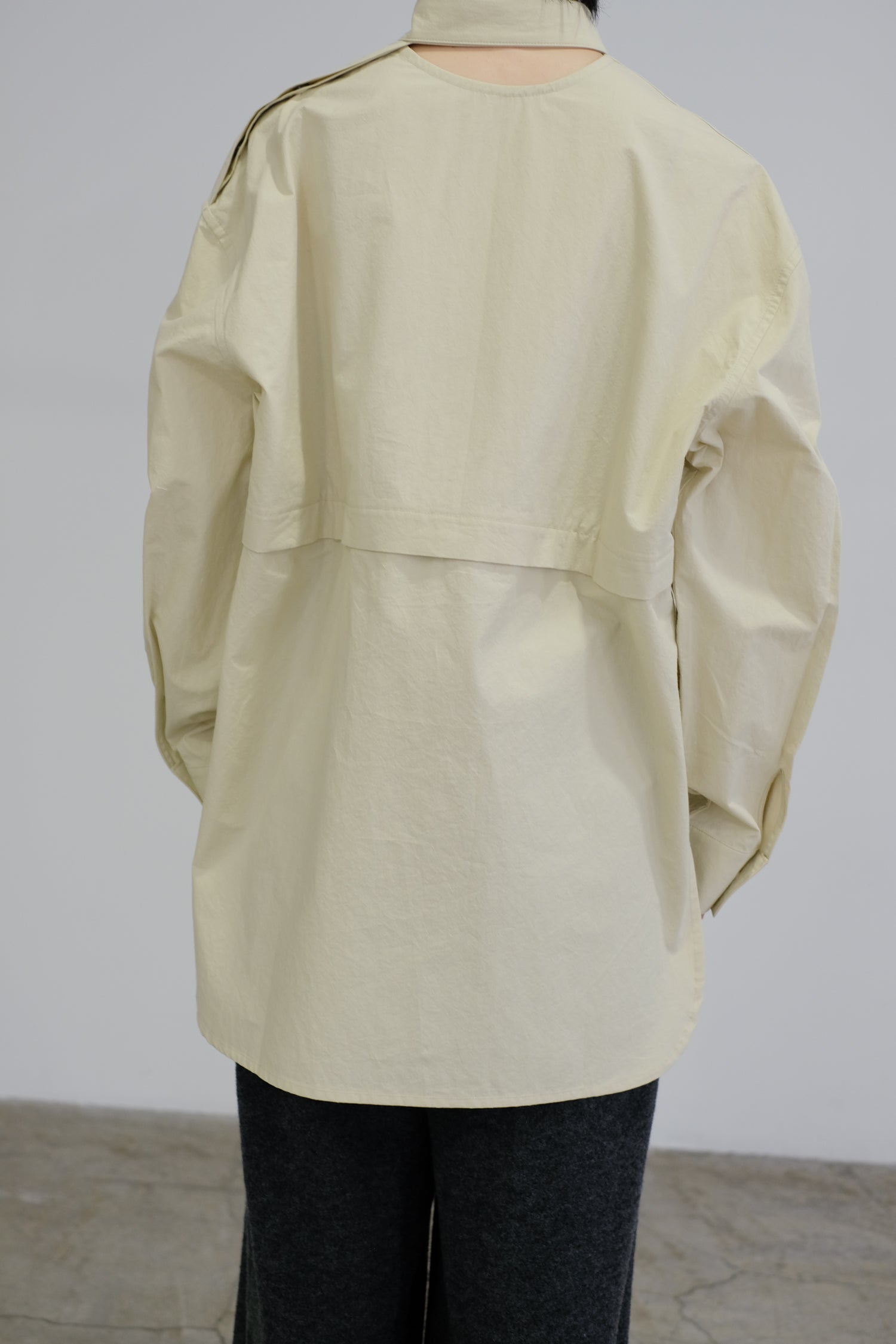 【展示会/後】Washer Broad 2way Big Shirt (ls54539T) ¥34,100