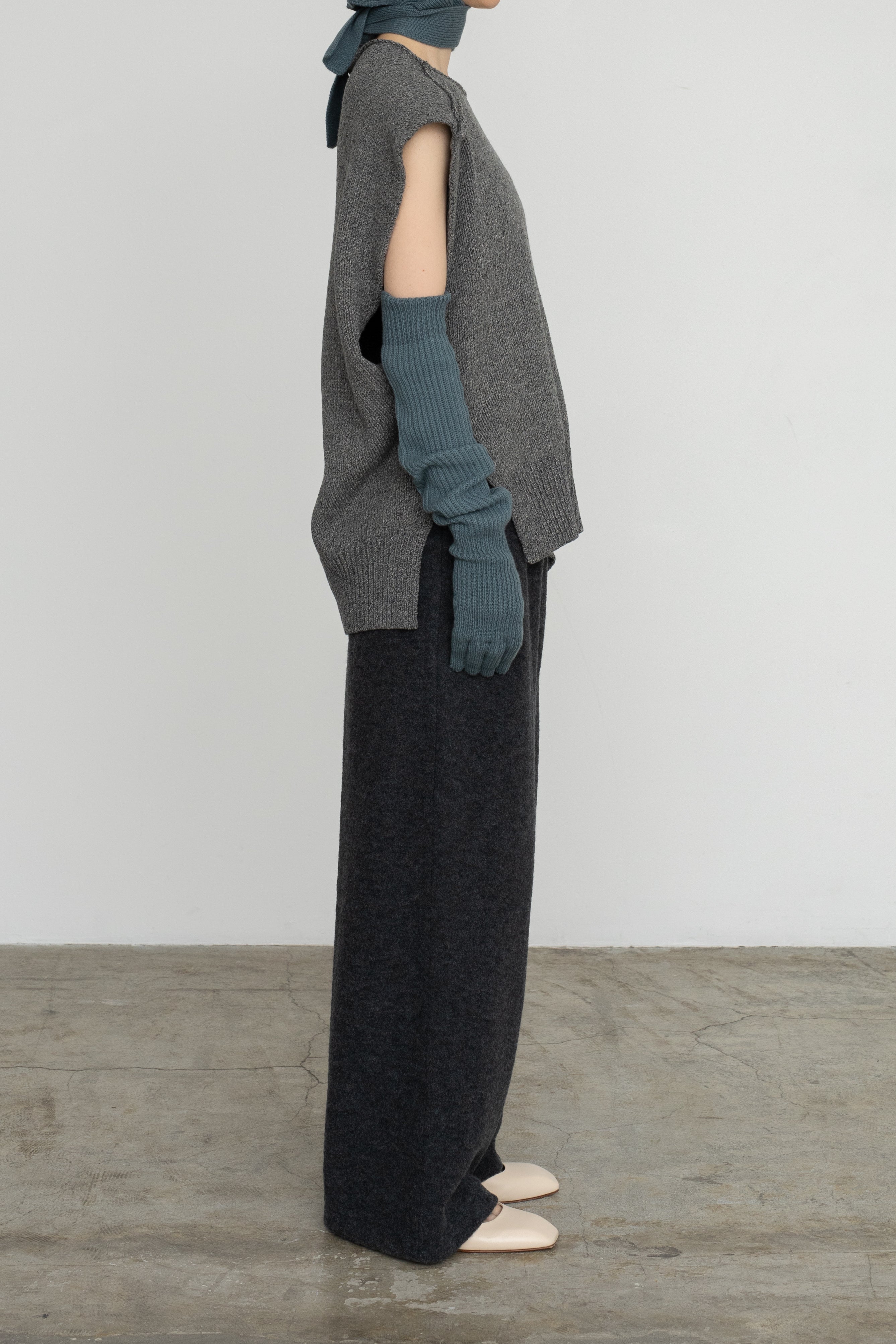 【展示会/後】Extra Fine Merino Wool Knit Long Gloves (ls54558A) ¥20,900