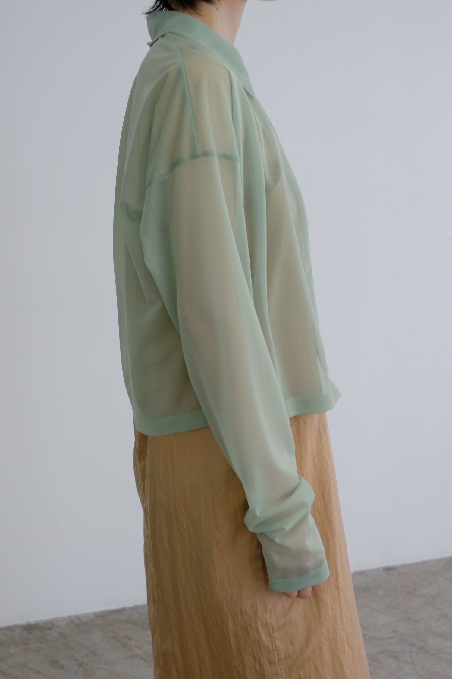 【展示会/後】Sheer Tricot Front Zip Jacket(ls54546J) ¥30,800