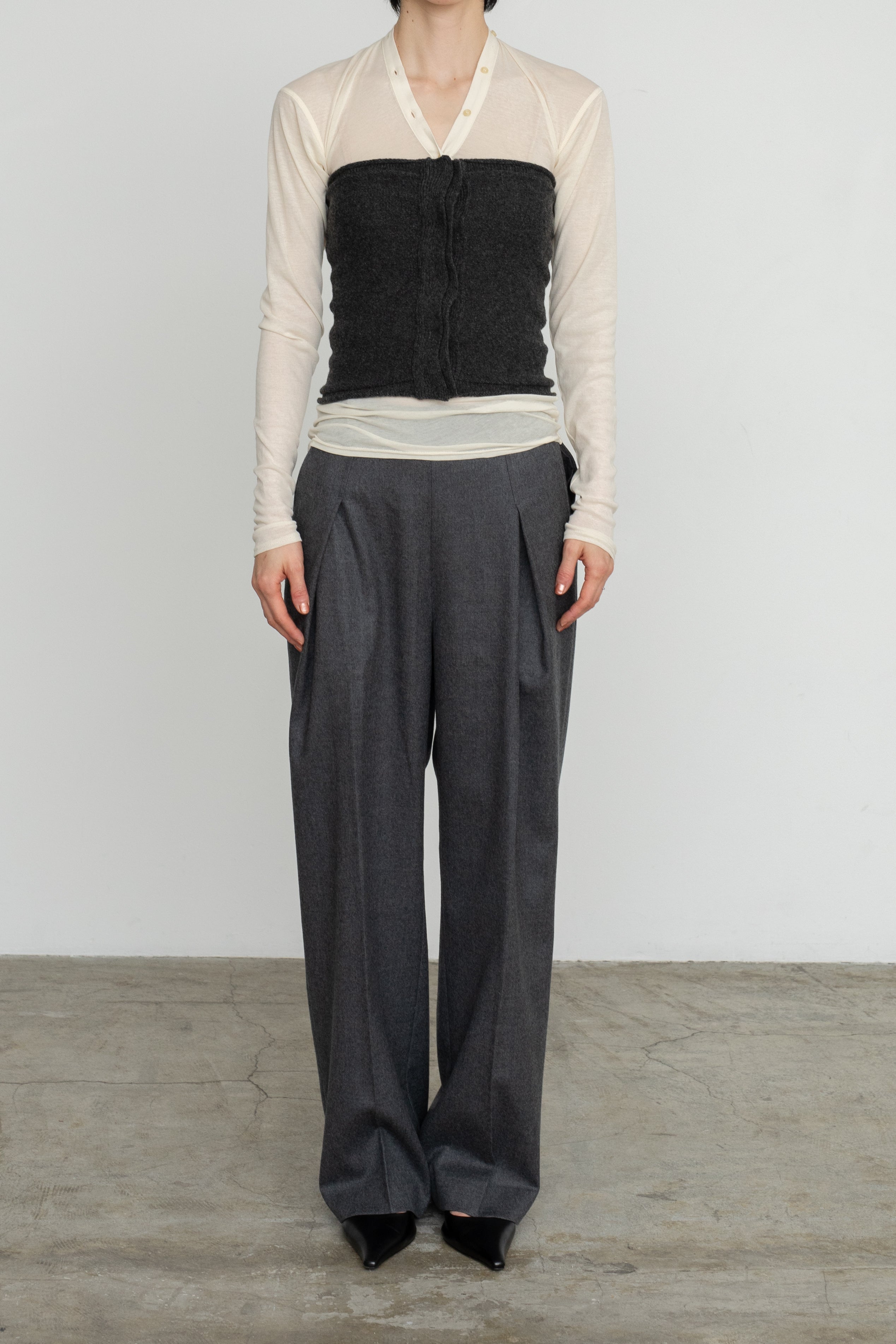 【展示会/後】Extra Fine Merino Wool Knit Tube  (ls54543K) ¥17,600