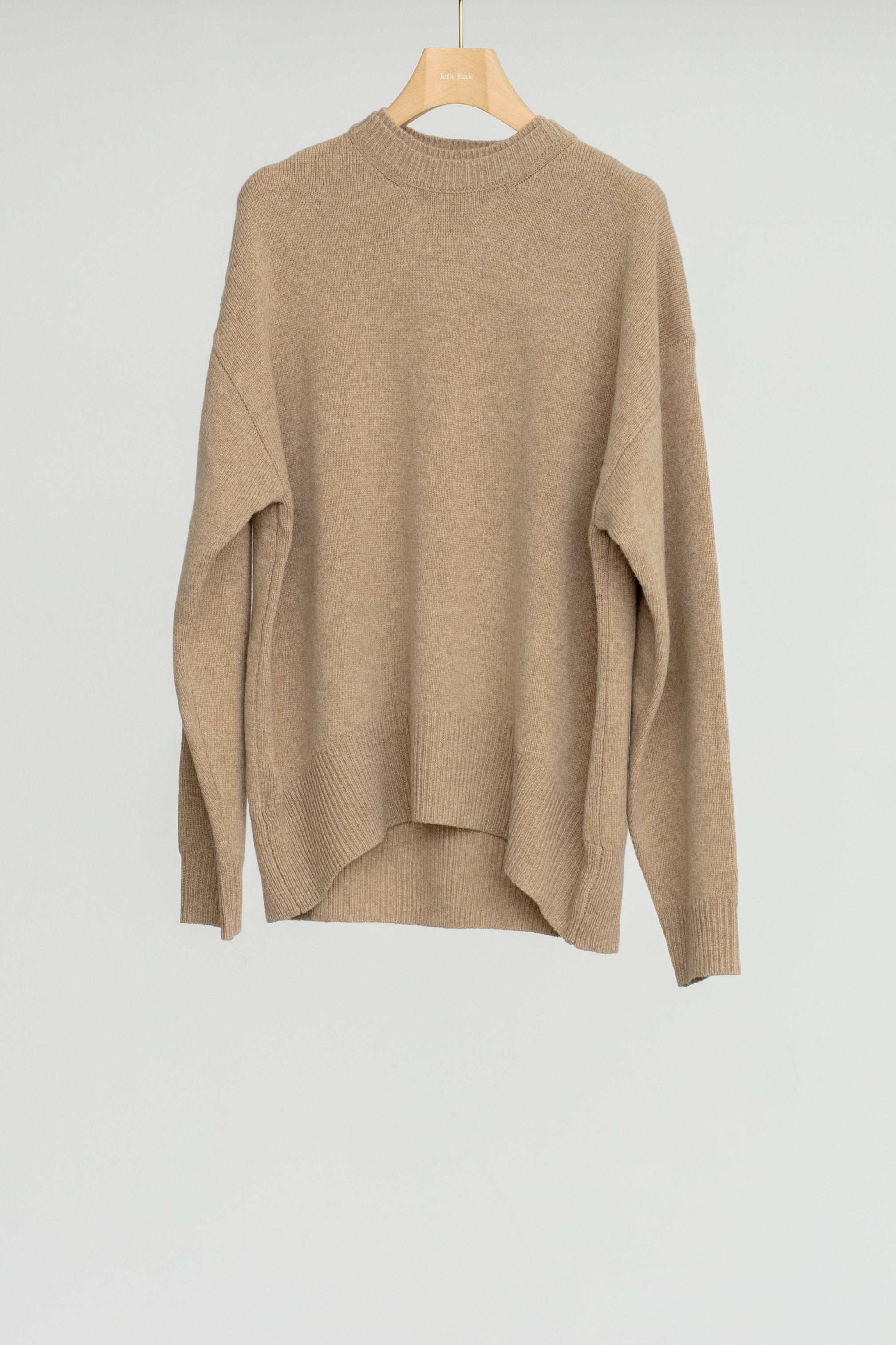 【展示会/後】Extra Fine Merino Wool  Double Neck Knit Pullover (ls54556K) ¥31,900