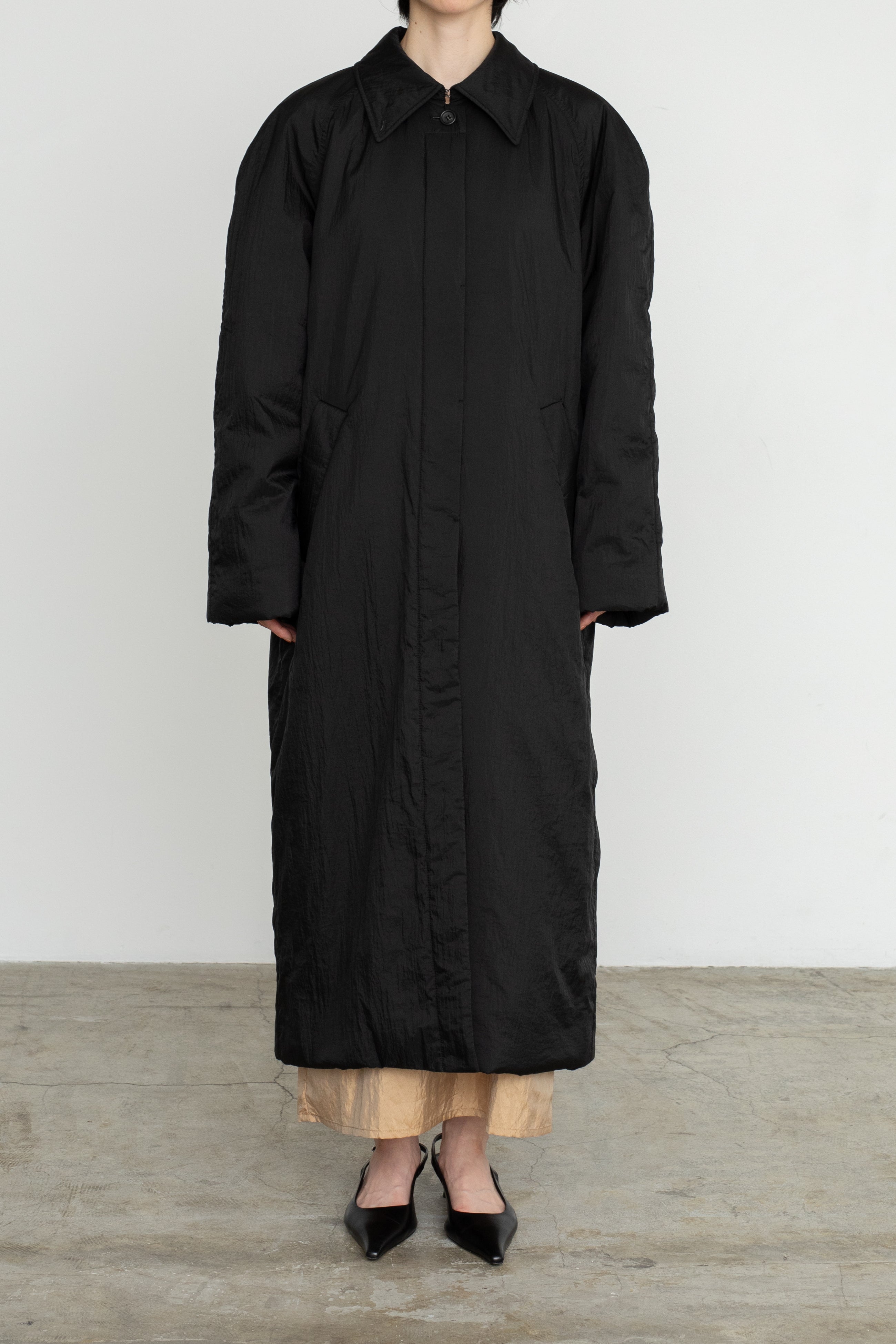 【展示会/後】Sheer Nylon Patted Long Coat (ls54535J) ¥79,200