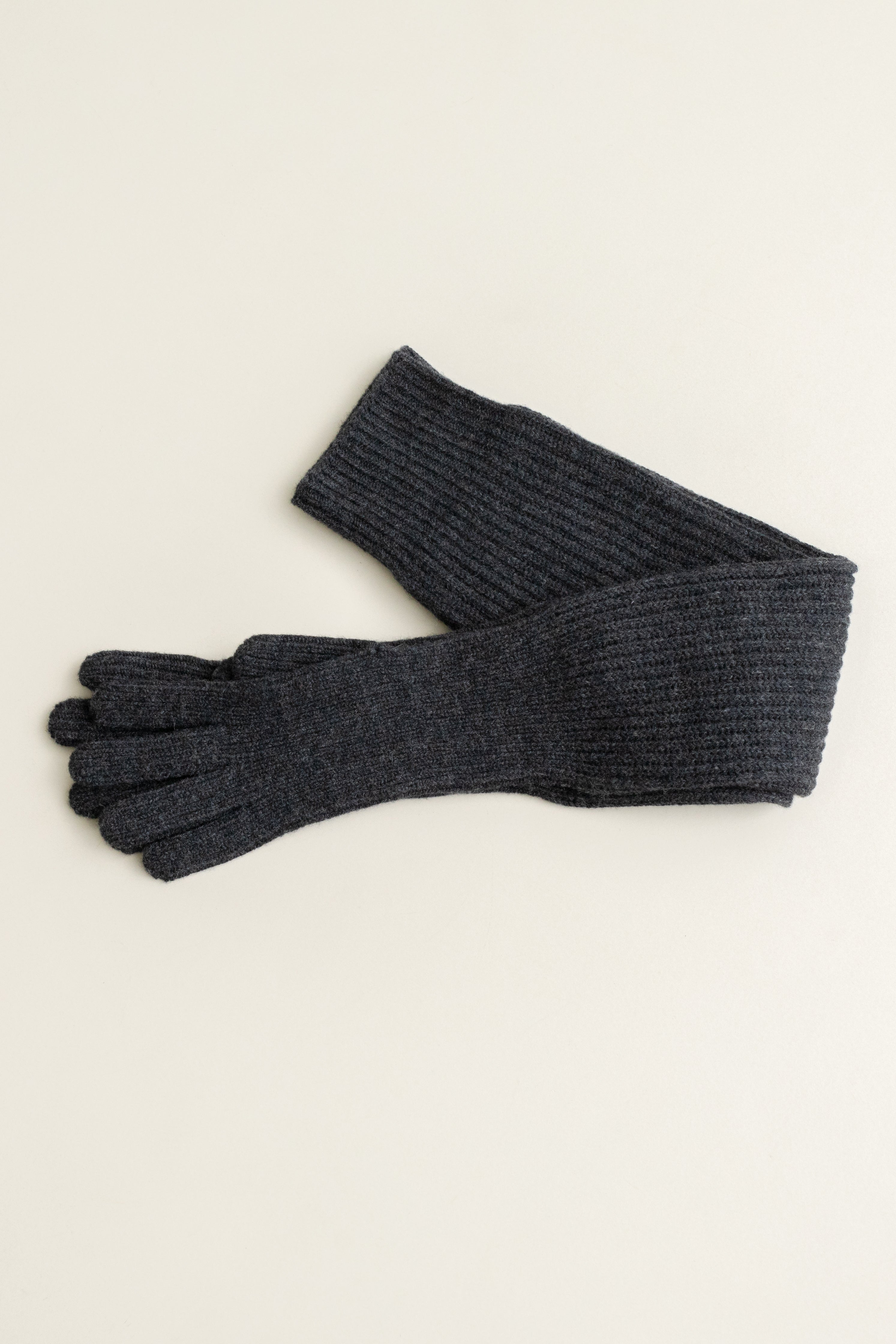 【展示会/後】Extra Fine Merino Wool Knit Long Gloves (ls54558A) ¥20,900