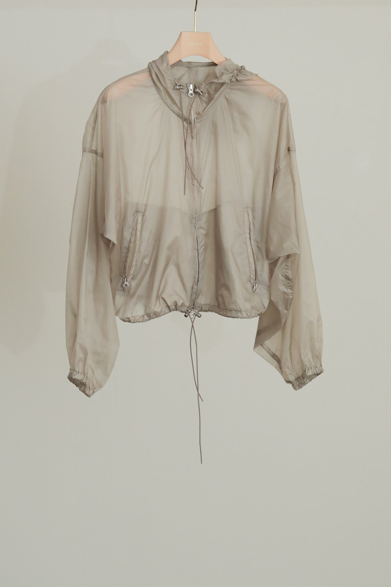 【Pre-order】Skin Taffeta See-through Balloon Parka（ls52488J）