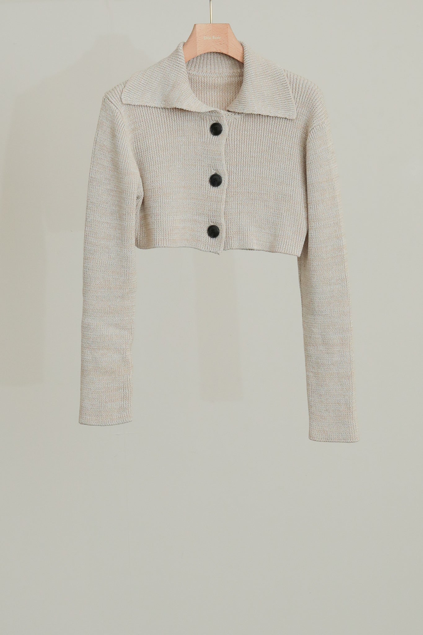 Linen Cotton Rib Short Cardigan（ls52490K）