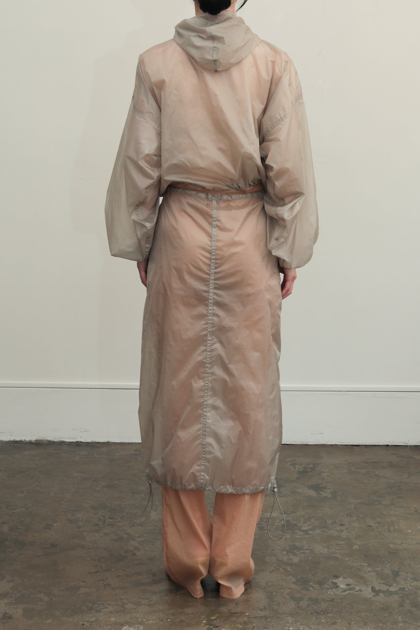 【Pre-order】Skin Taffeta See-through Balloon Parka（ls52488J）