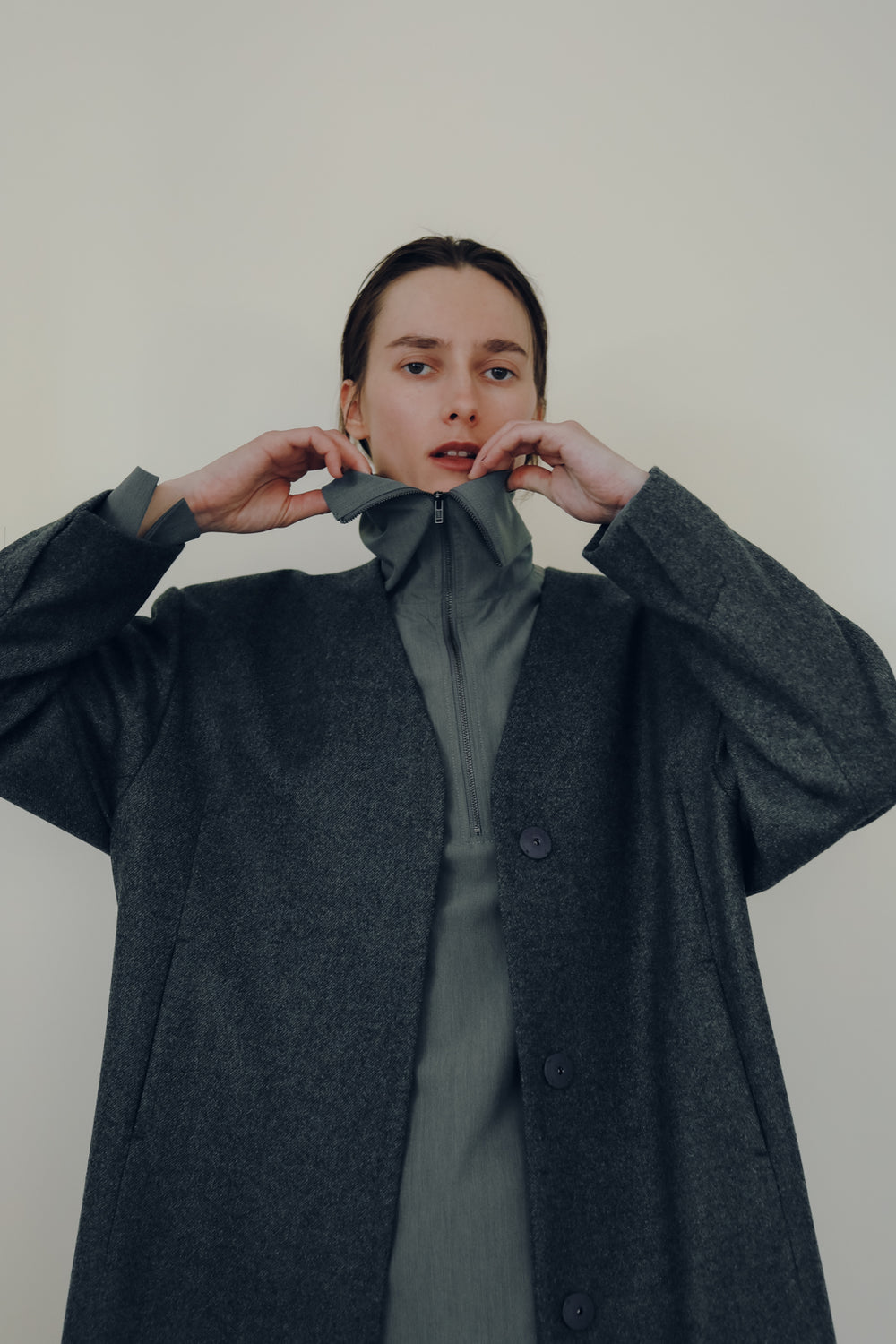 Half Zip Shirt with coat