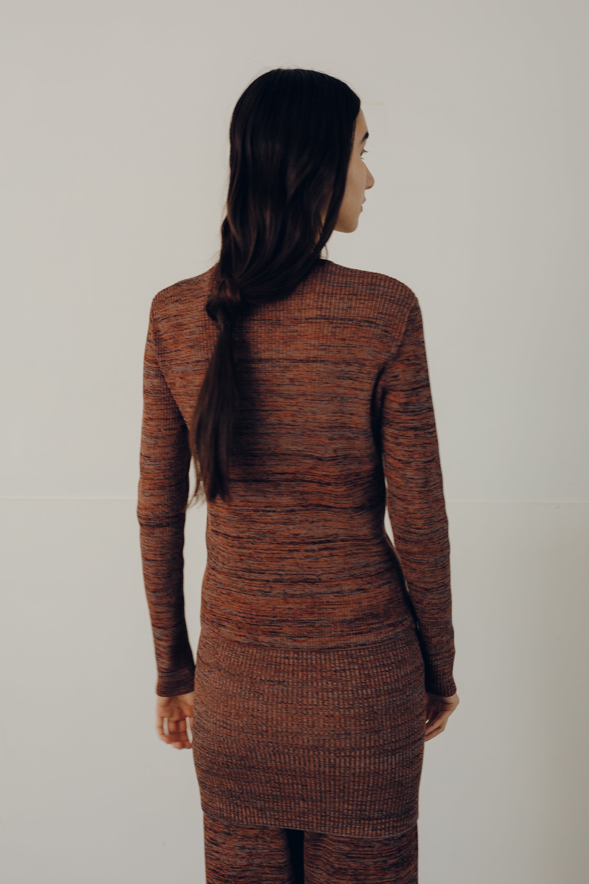 【展示会/後】Cotton 5color Marled Rib Knit Tube (ls64606K) ¥17,600-