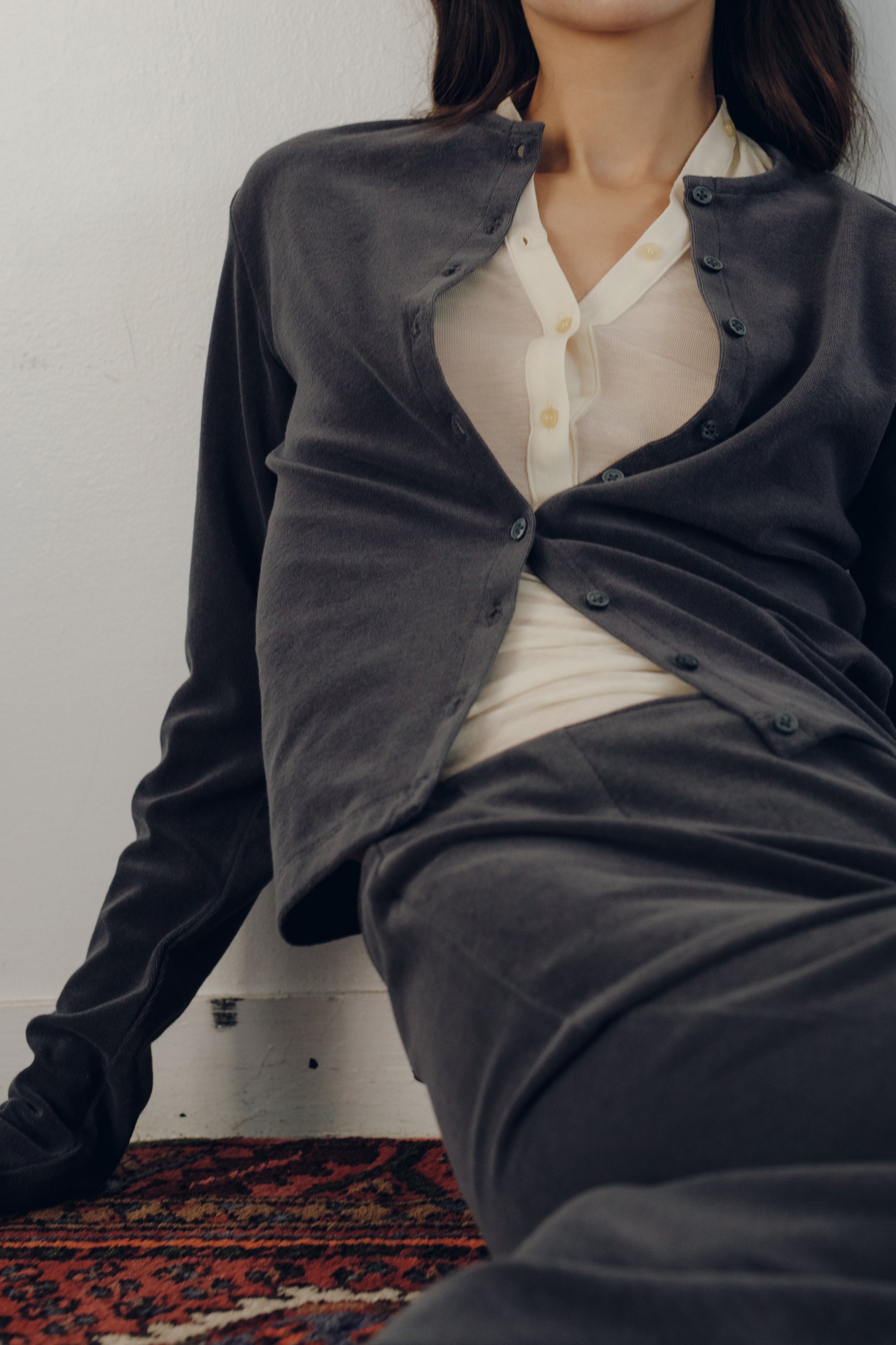 High Gauge Pile Tight Hem Cardigan (ls64618T)