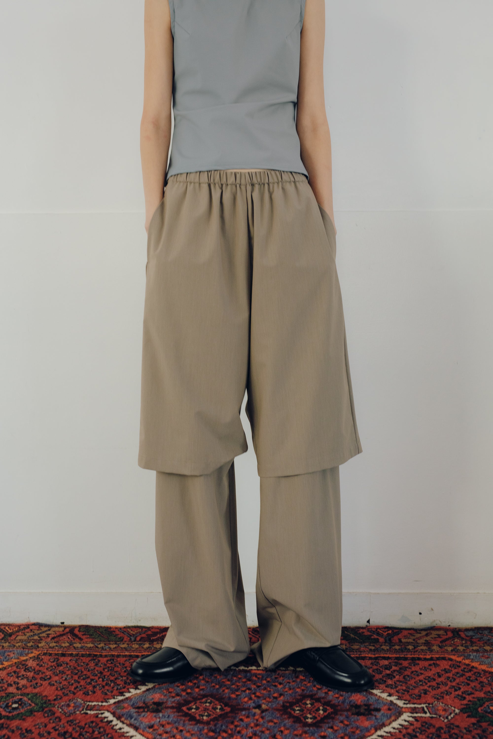 【展示会/後】Wooly Nylon Detachable Easy Pants (ls64615P) ¥31,900-