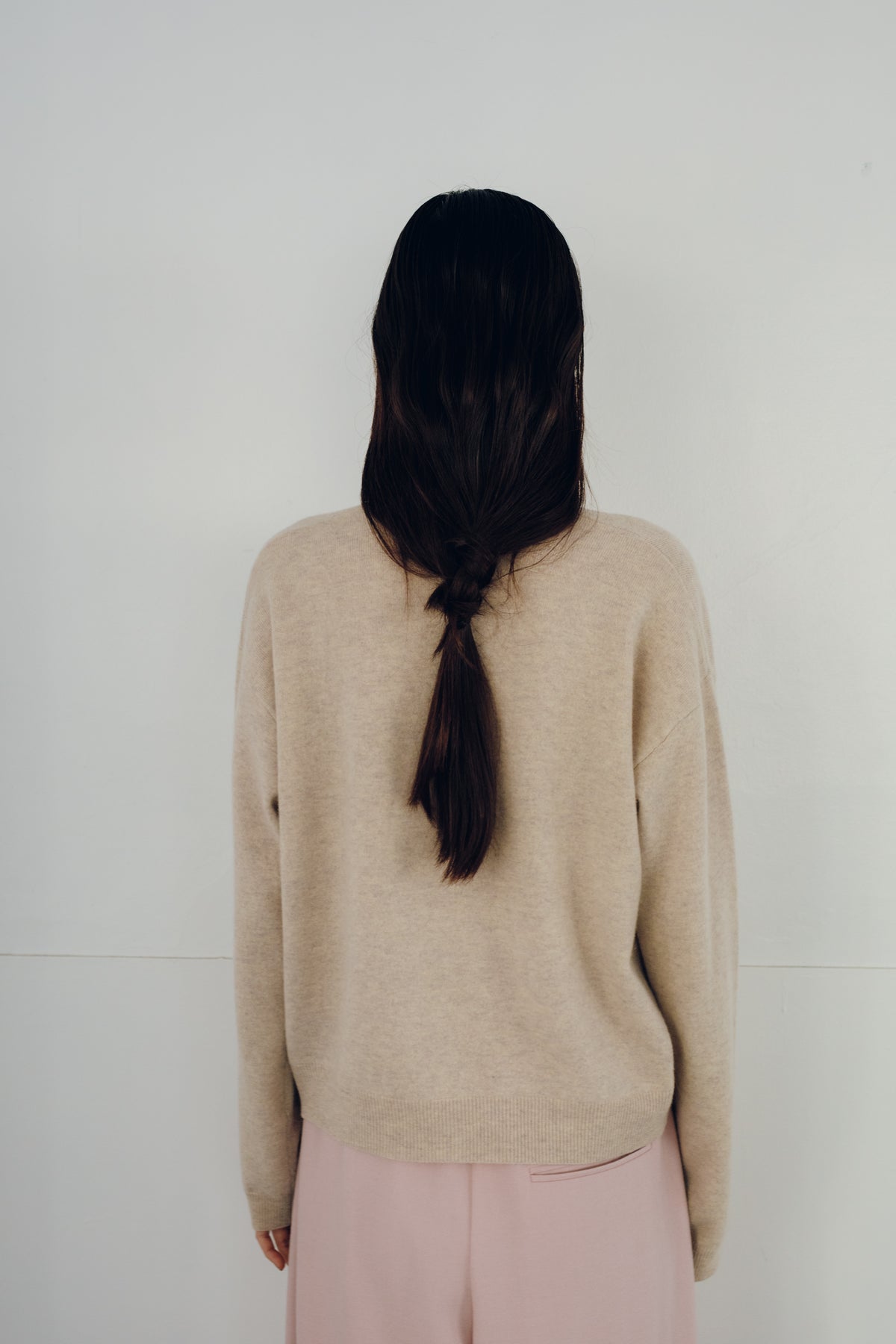 Extra Fine Merino Big Collar 2WAY Knit Top (ls64605K)