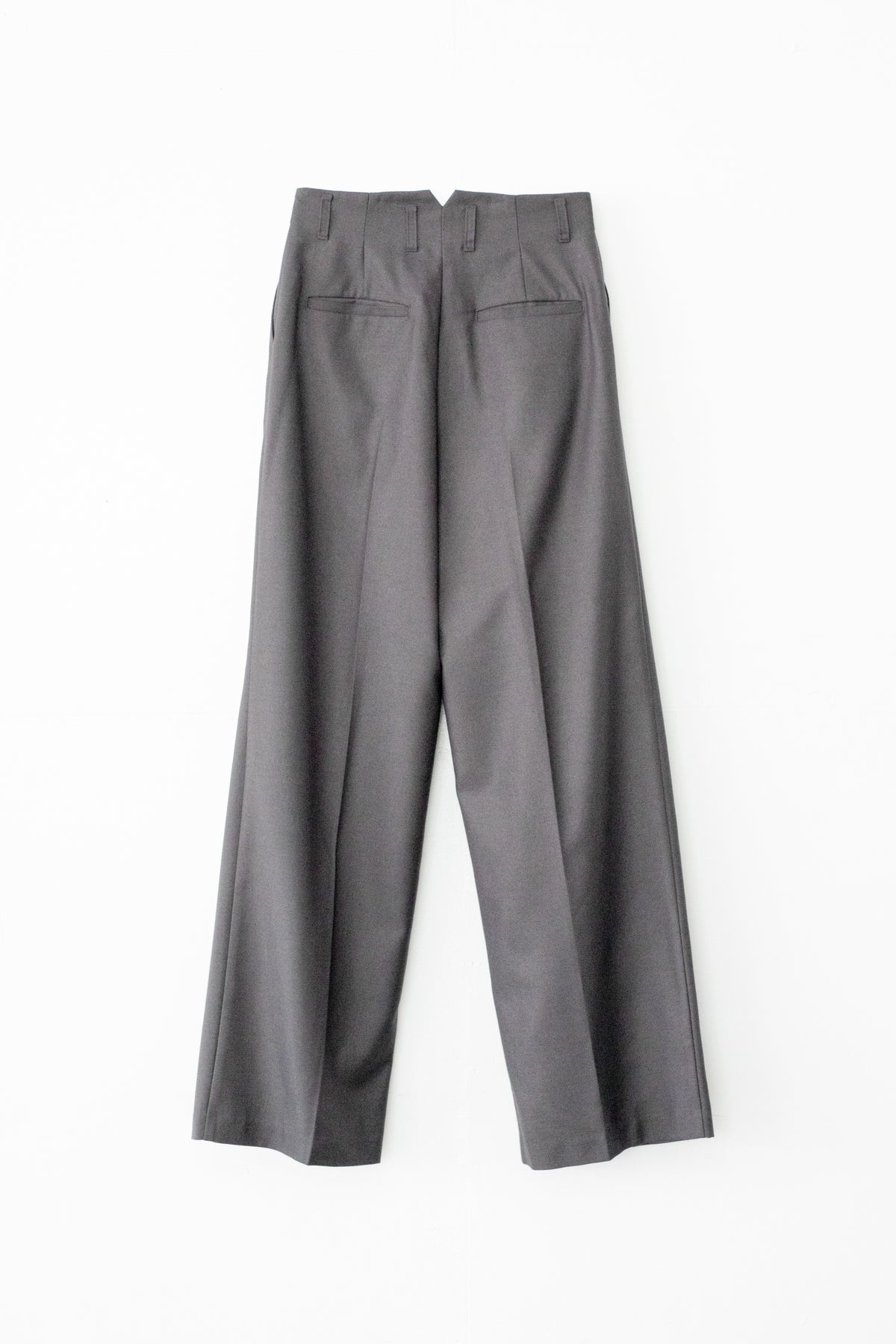【展示会/後】Wool Mix Hip Huggers Tucked Wide Slacks FW ( ls64626P) ¥36,300-