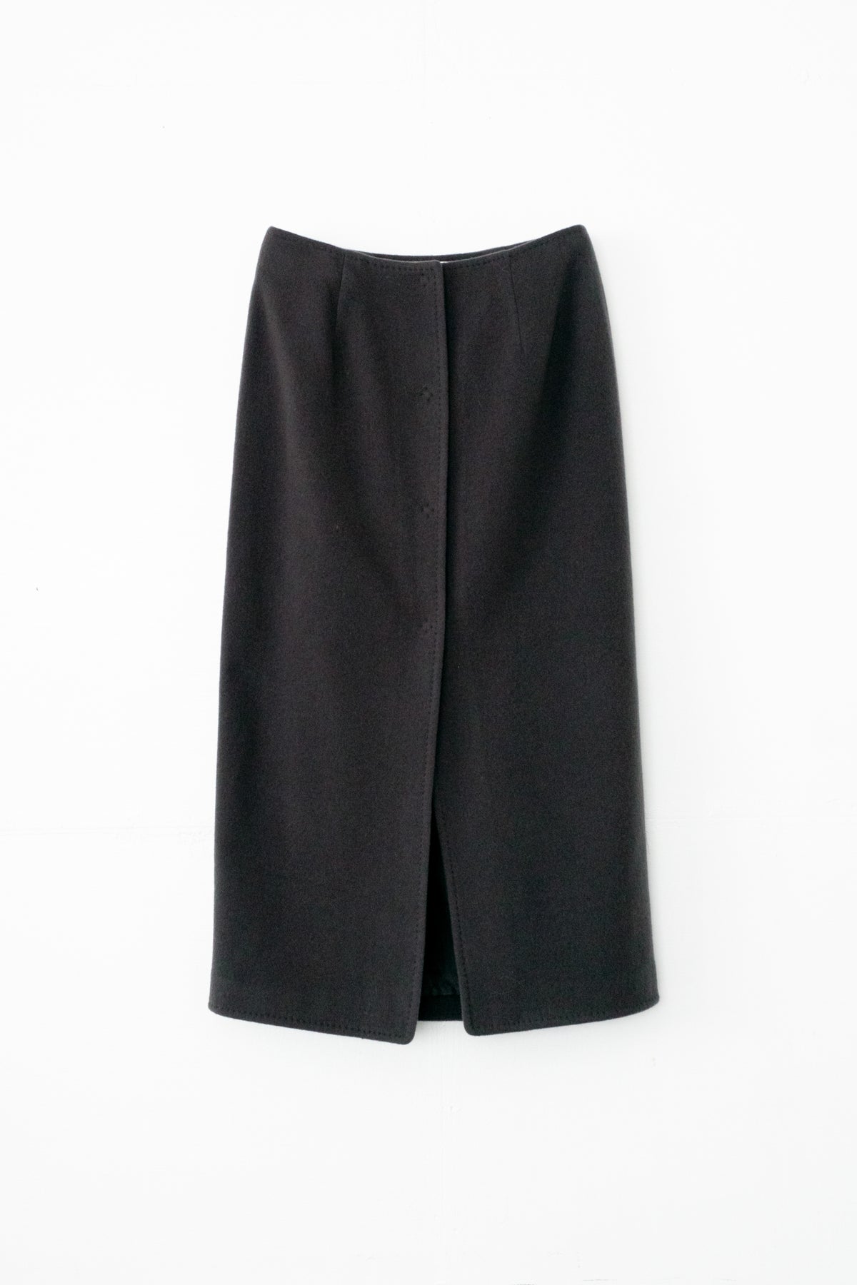 【展示会/後】Recycled Wool Nylon Wrapped Skirt (ls64603S) ¥37,400-