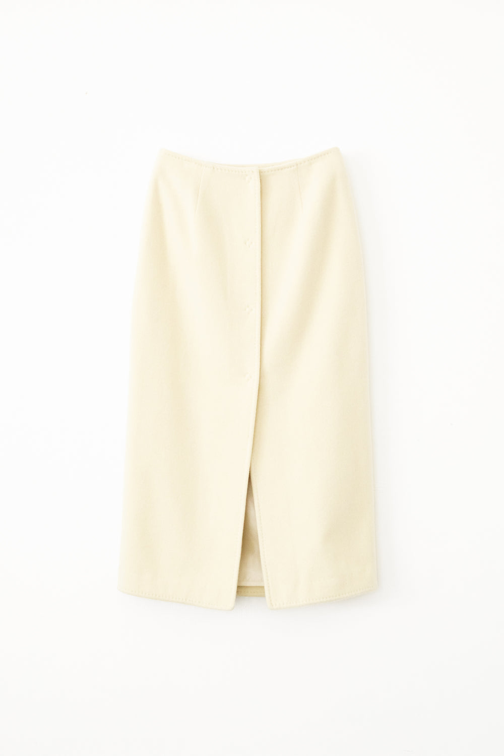 Recycled Wool Nylon Wrapped Skirt Ivory
