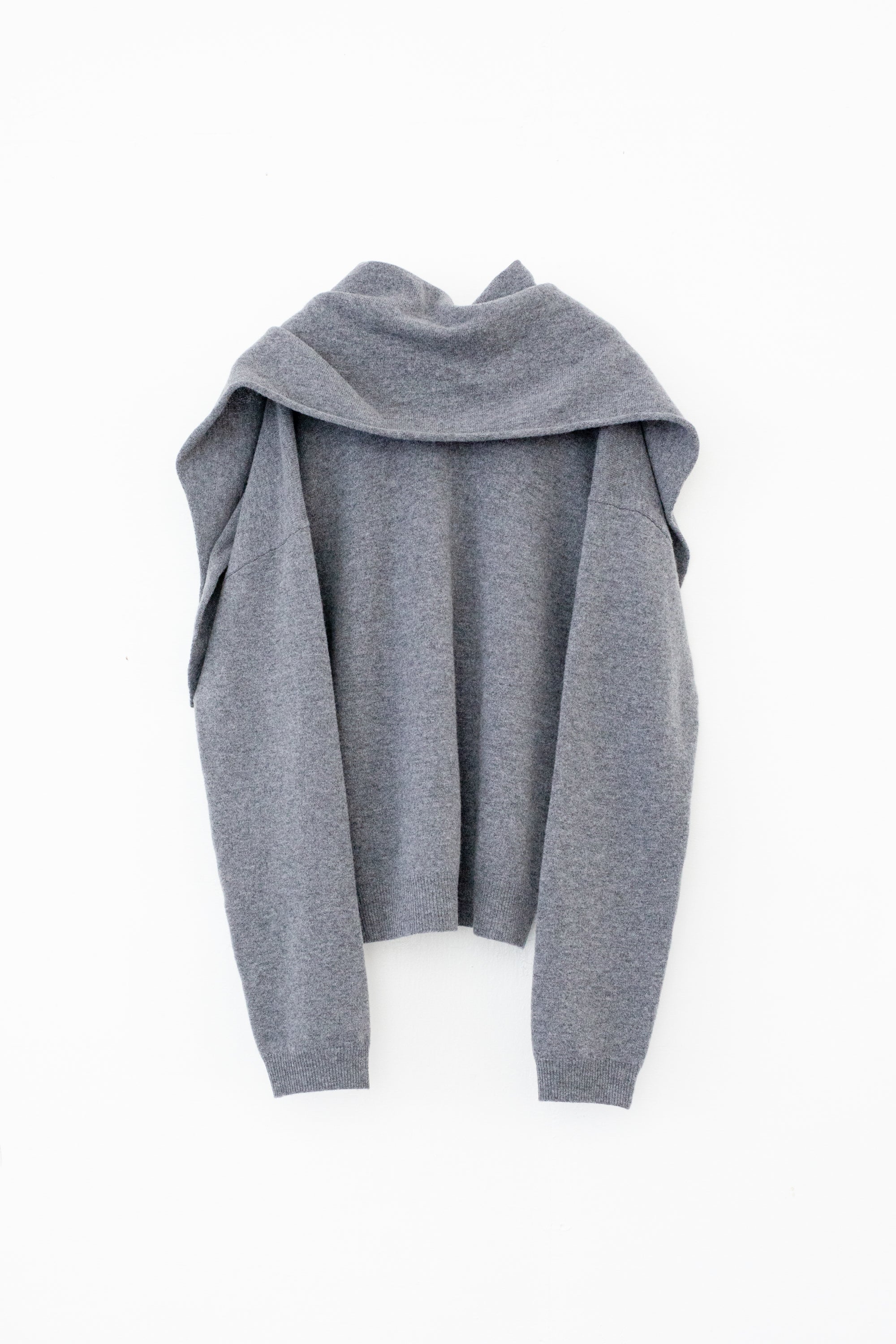 【展示会/後】Extra Fine Merino Big Collar 2WAY Knit Top (ls64605K) ¥45,100-