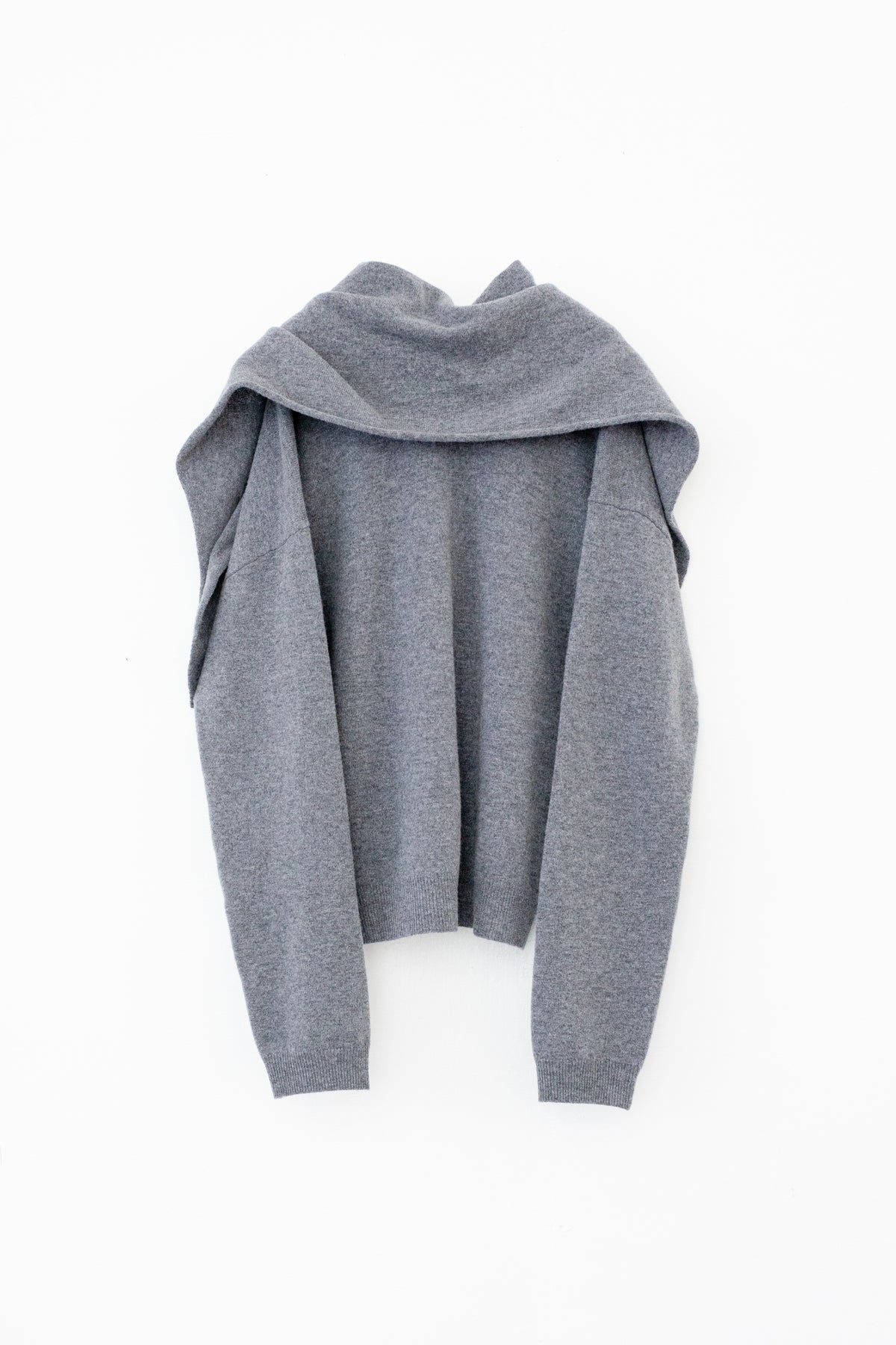 Extra Fine Merino Big Collar 2WAY Knit Top (ls64605K)