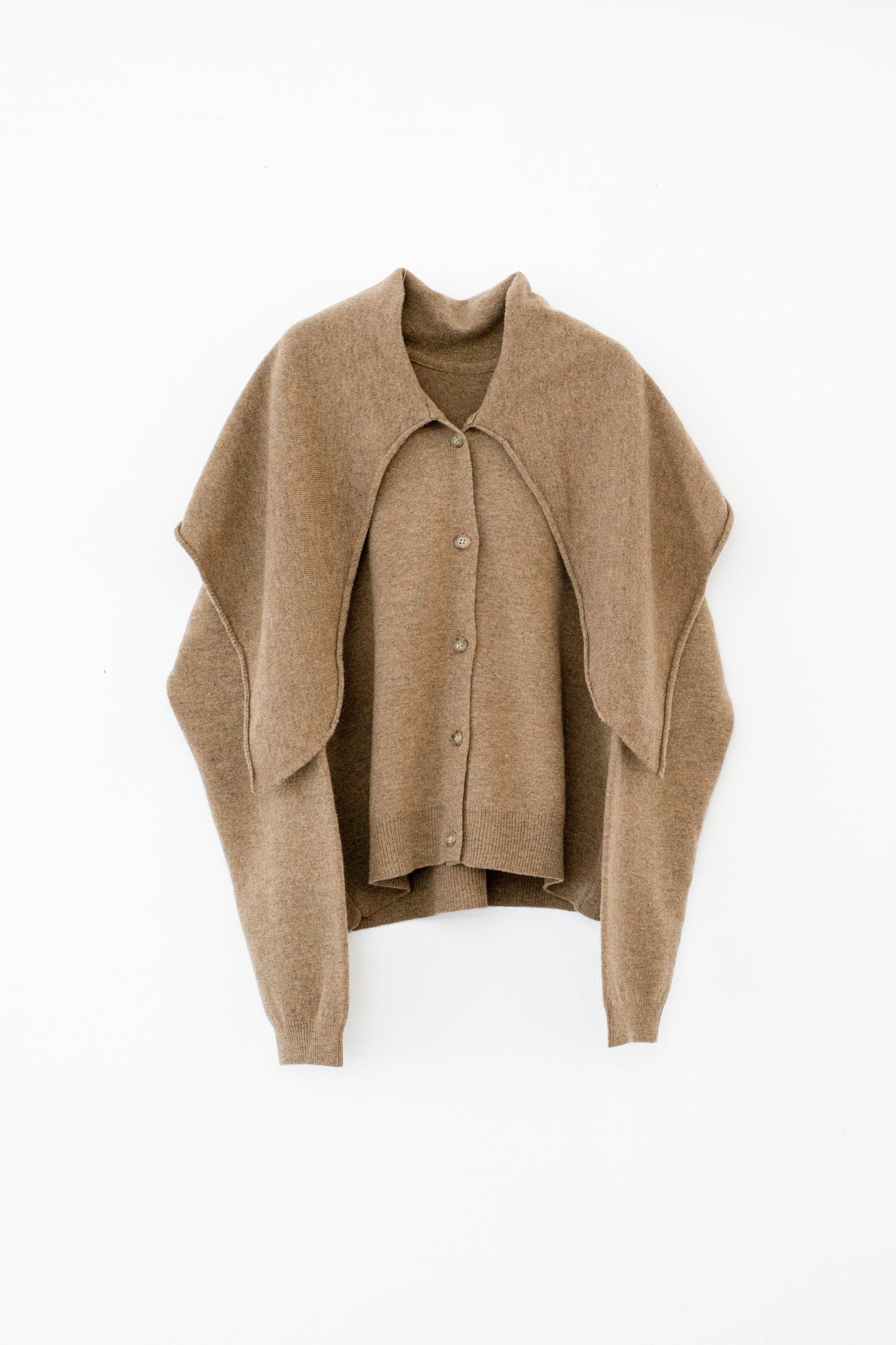 【展示会/後】Extra Fine Merino Big Collar 2WAY Knit Top (ls64605K) ¥45,100-