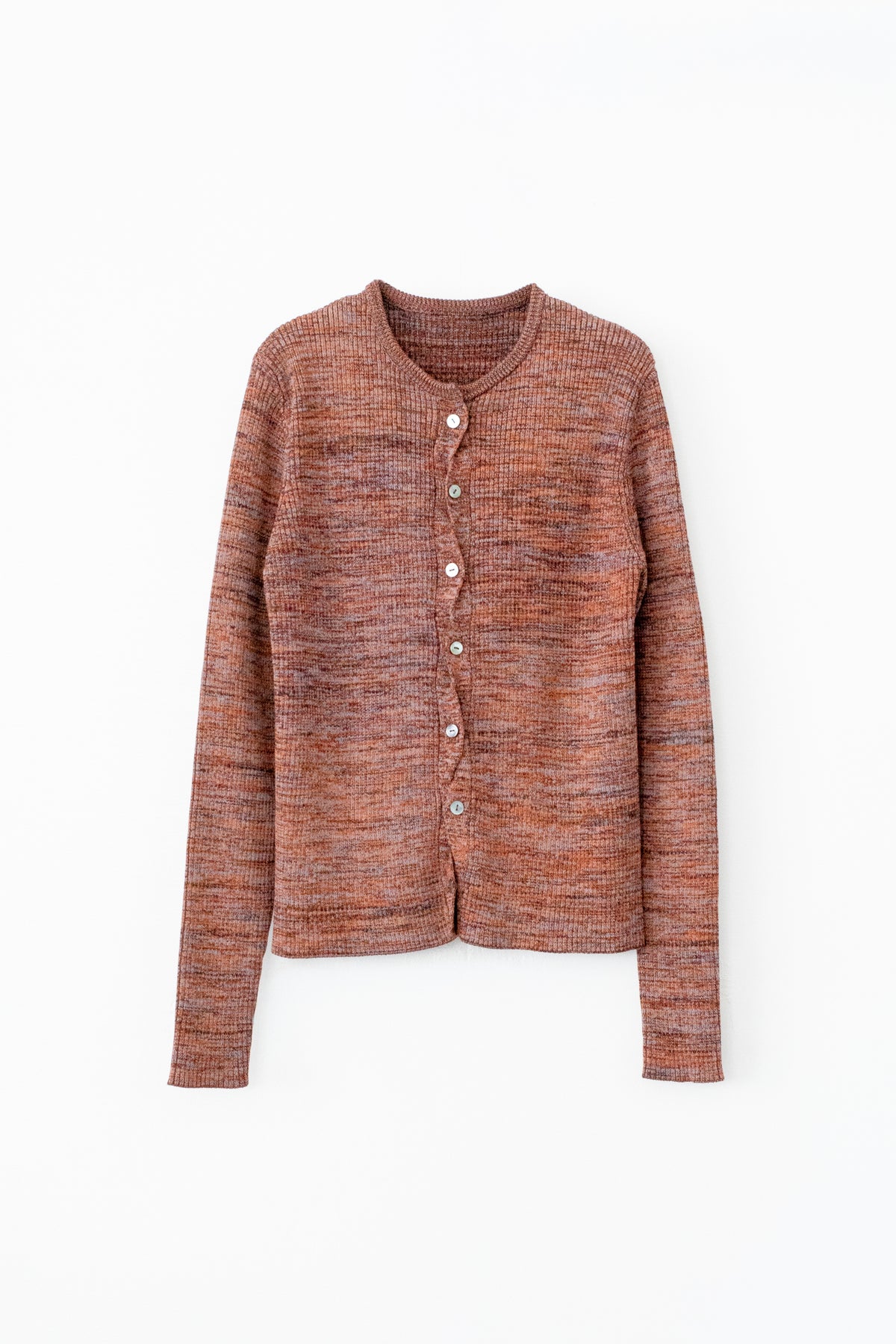 Cotton 5color Marled Rib Knit Cardigan (ls64607K)