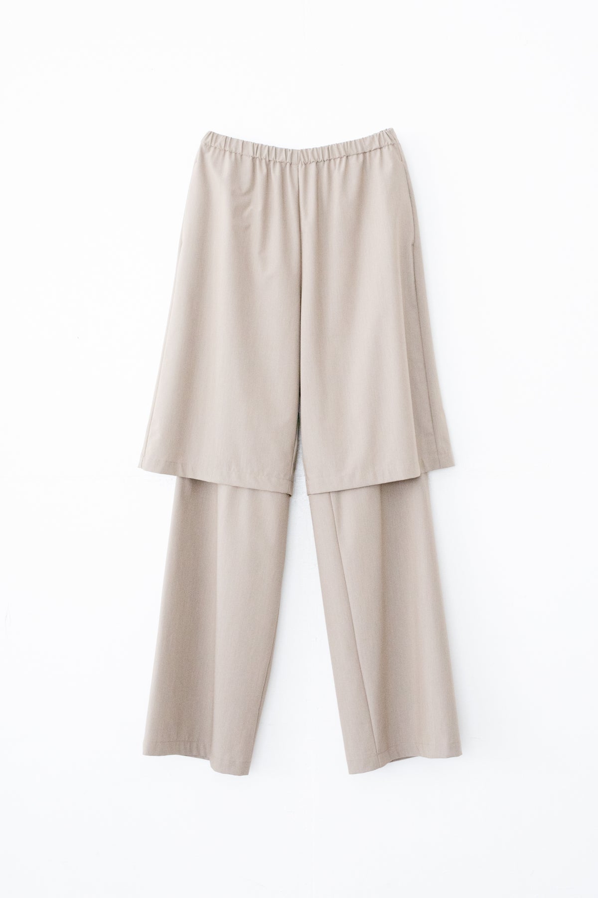 Wooly Nylon Detachable Easy Pants Top Taupe