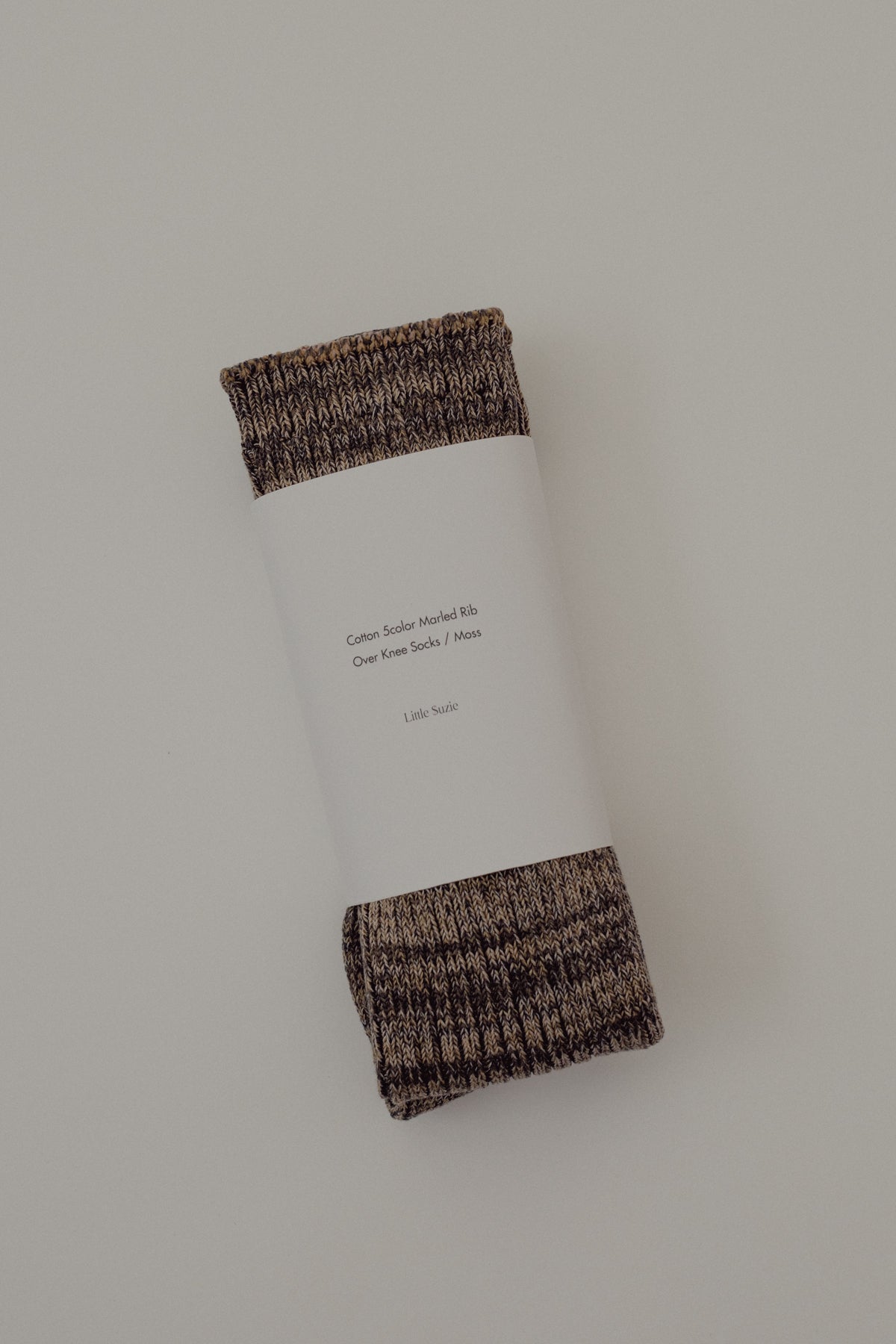 Cotton 5color Marled Rib Over Knee Socks (ls64608A)