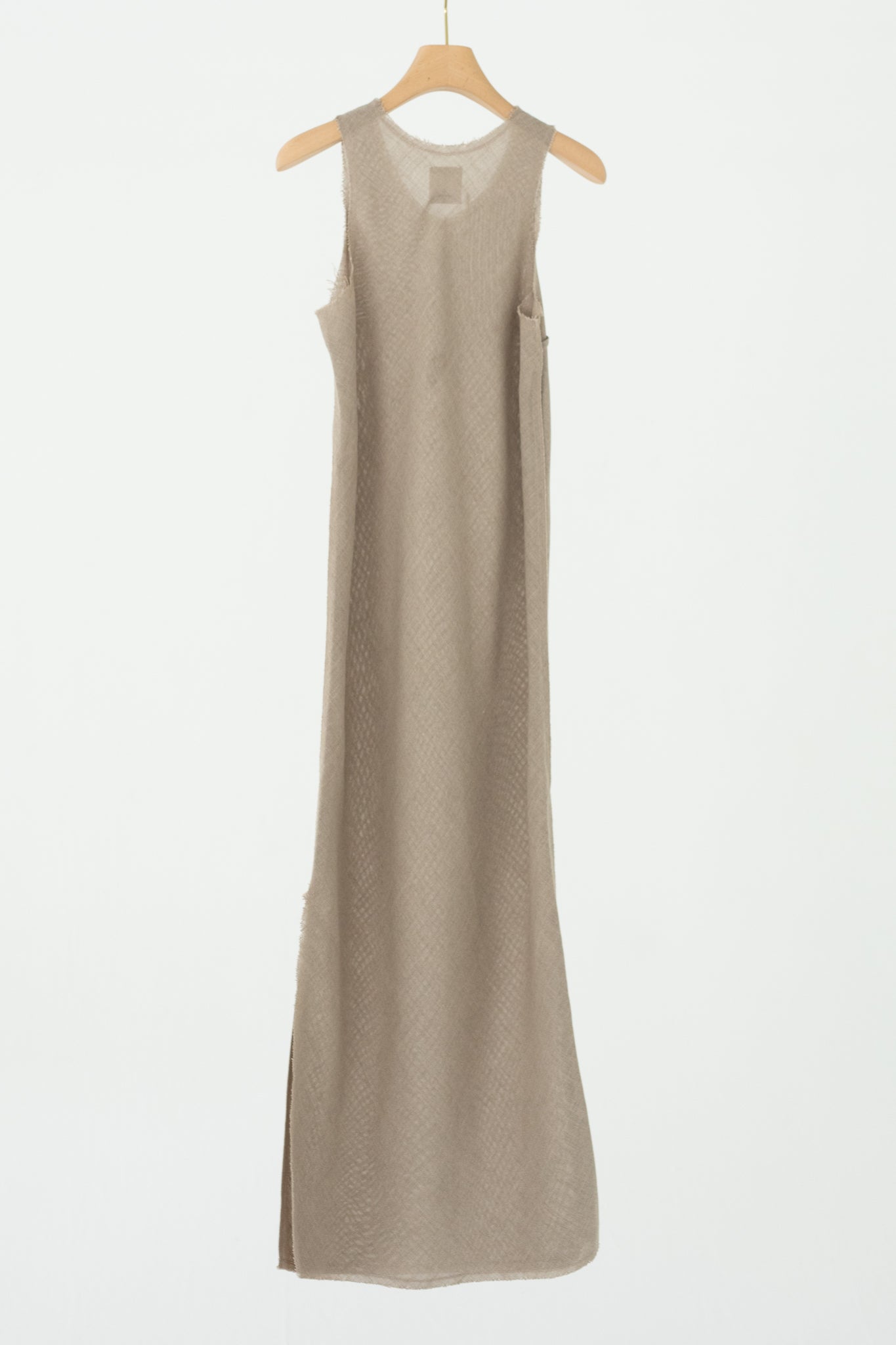 【展示会/後】Linen Like PL Unhemmed Dress (ls62592D)  ¥37,400-