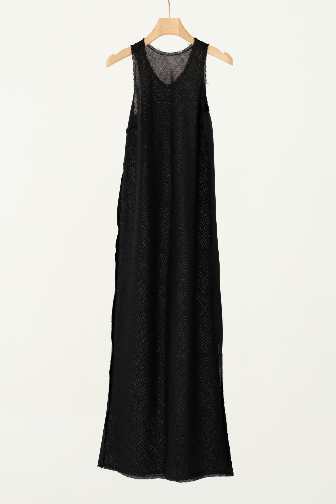 【展示会/後】Linen Like PL Unhemmed Dress (ls62592D)  ¥37,400-