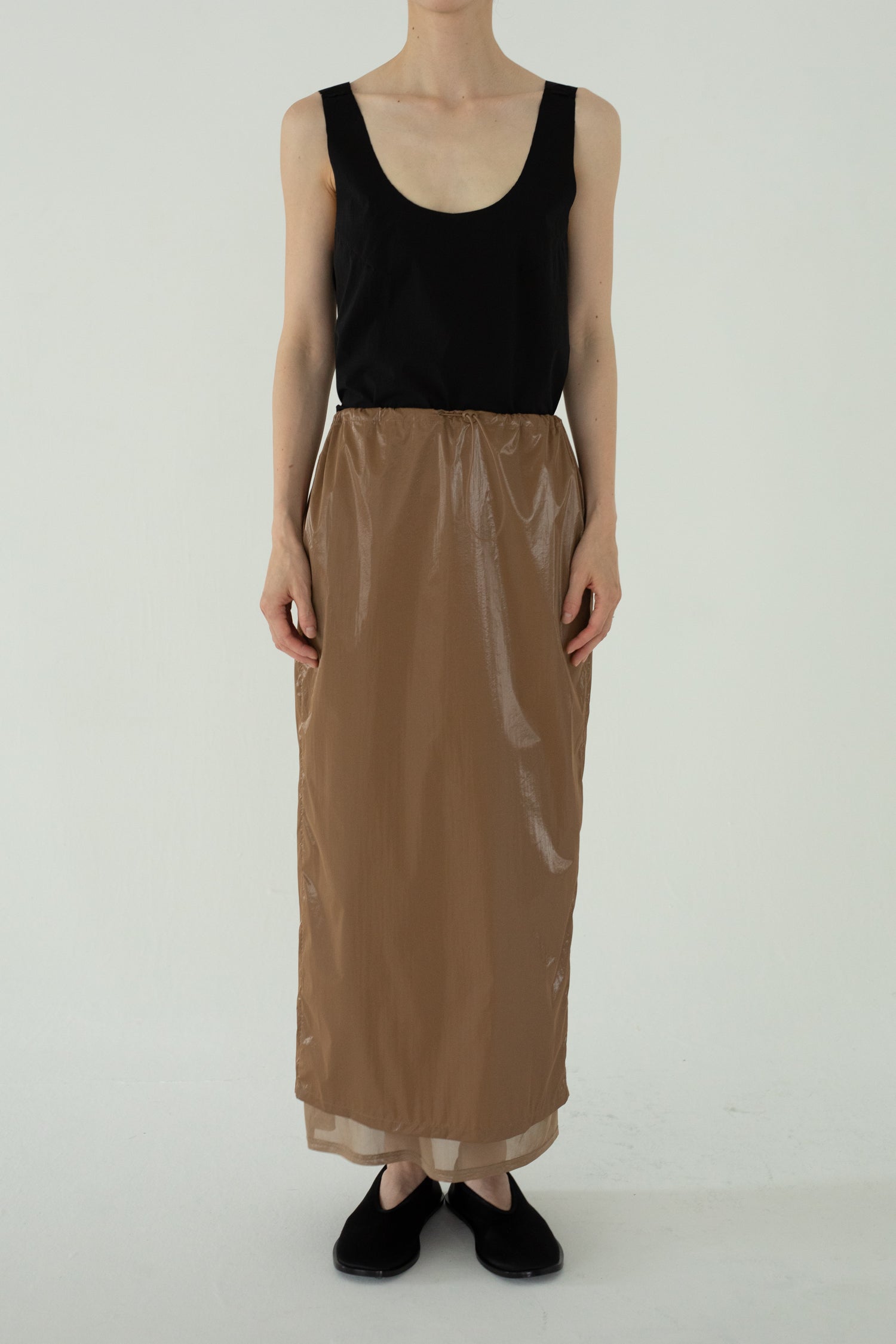 【展示会/後】Nylon Stretch Taffeta Seam Tank (ls62571T) ¥18,700
