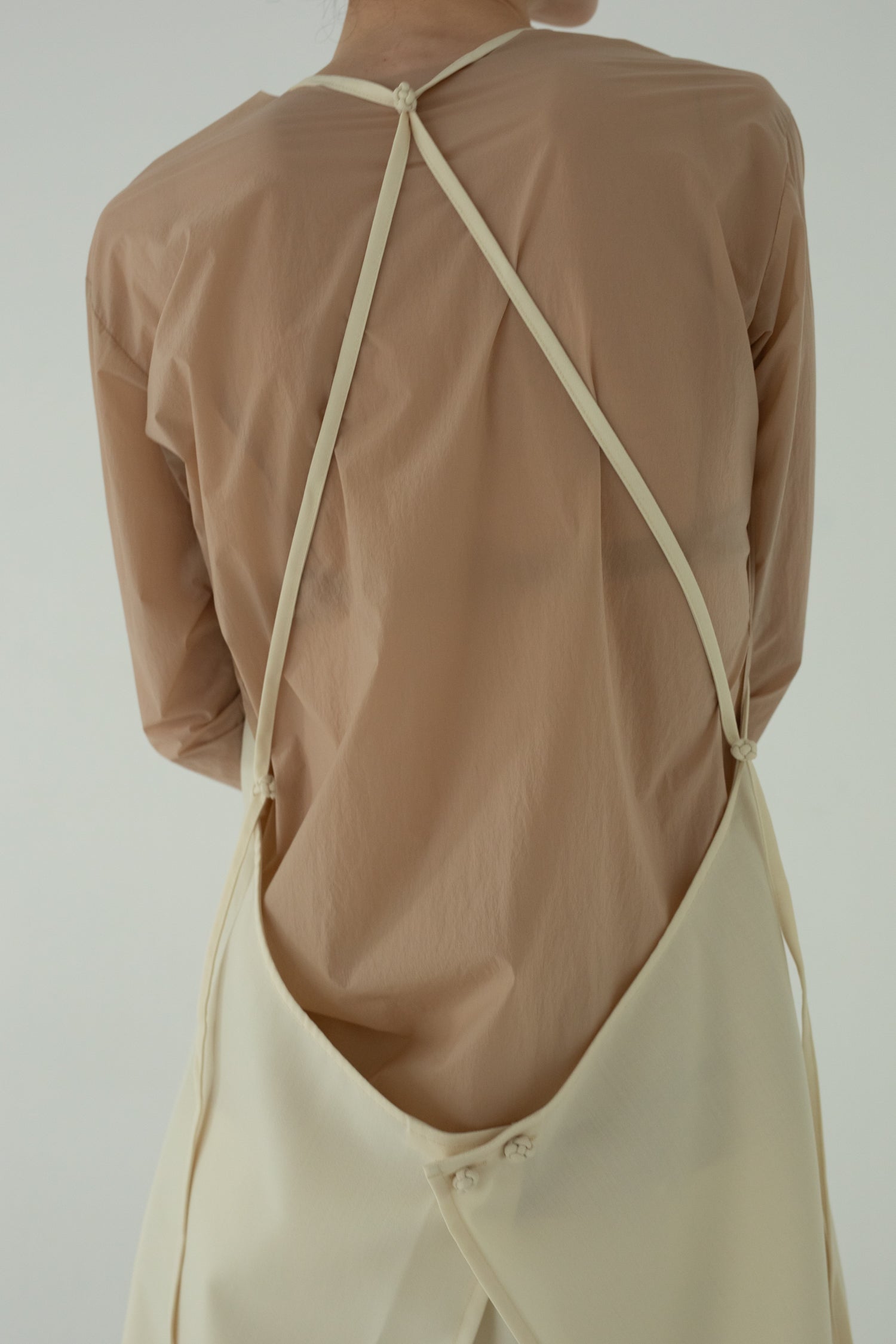 【展示会/後】Nylon Stretch Taffeta Seam Top (ls62570T) ¥23,100-