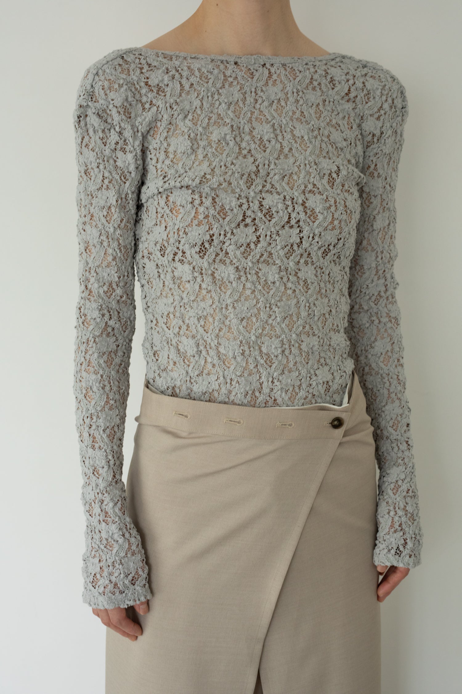 【展示会/後】Wool Mix Salon Skirt (ls62590S) ¥28,600-