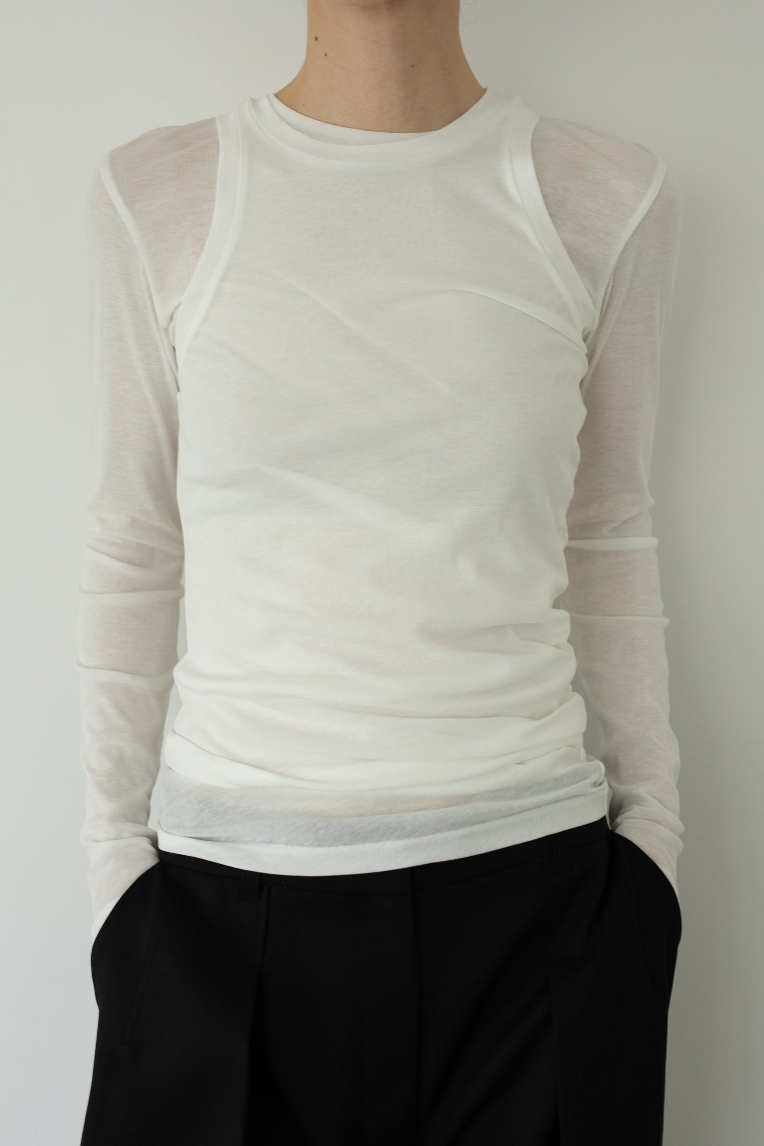 【展示会/後】High Twist Jersey Distored Tank（ls62594T）¥9,900-