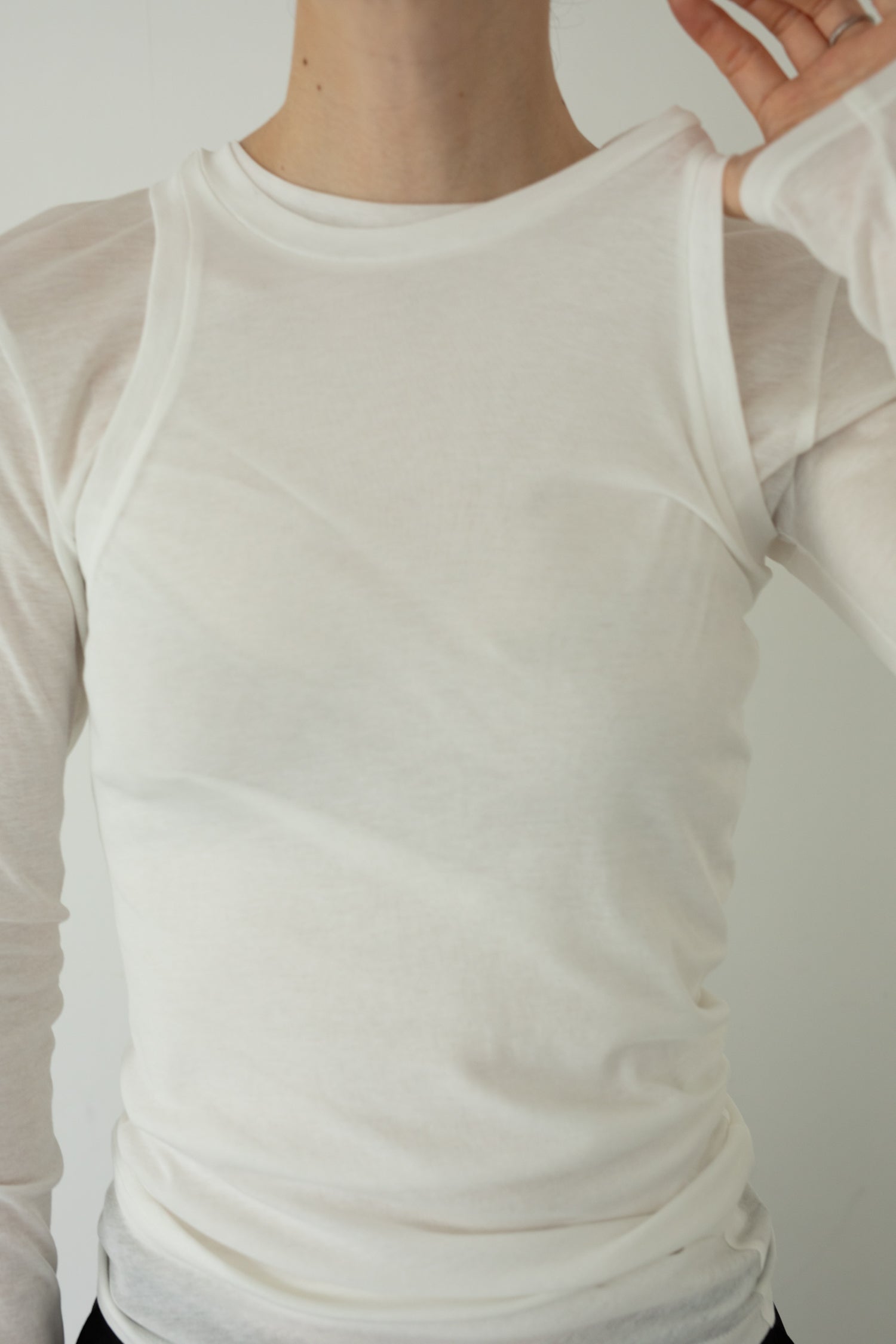 【展示会/後】High Twist Jersey Distored Tank（ls62594T）¥9,900-