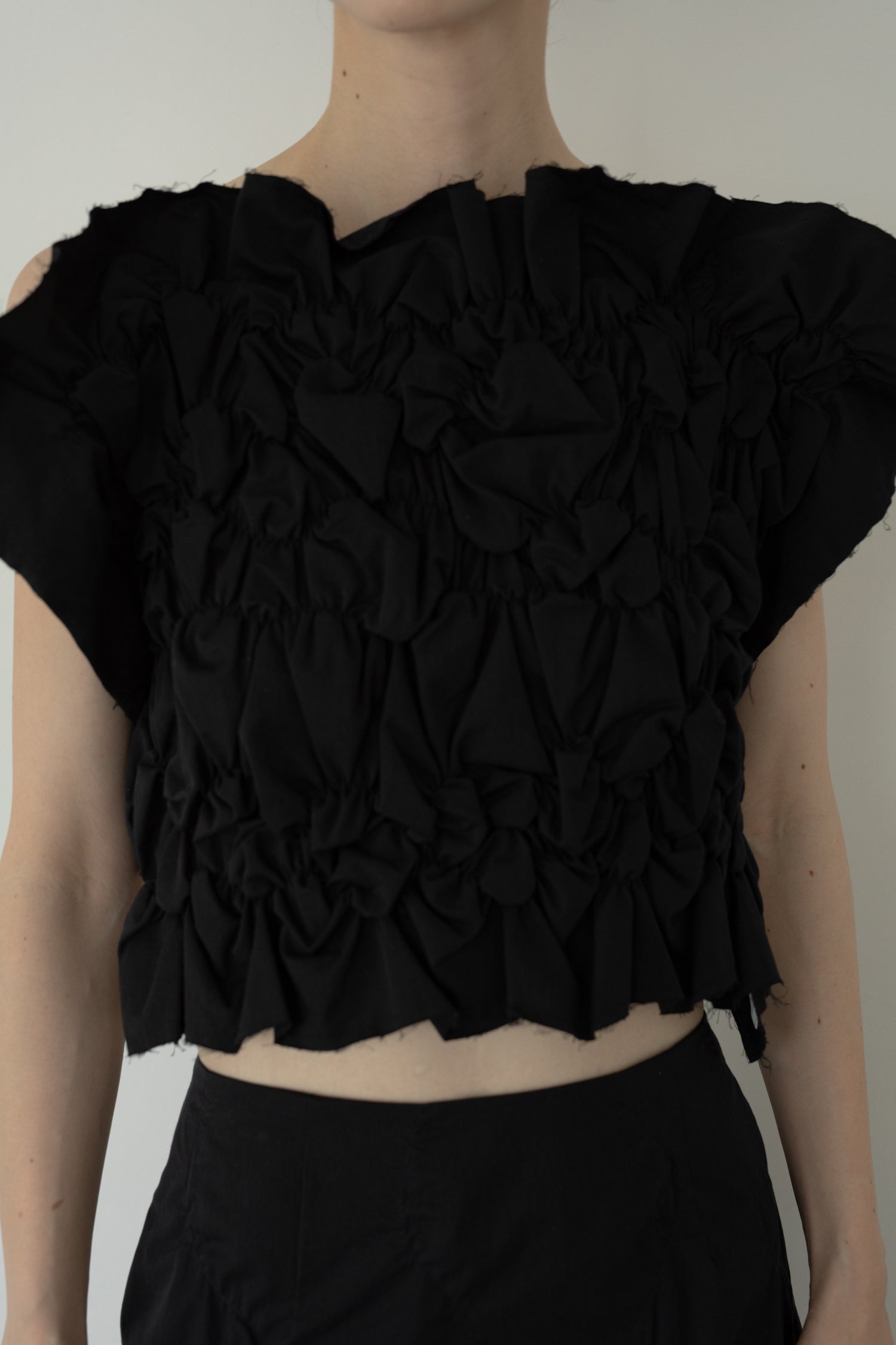 【展示会/後】Organic Cotton Shirring Bib(ls62578T) ¥20,900-